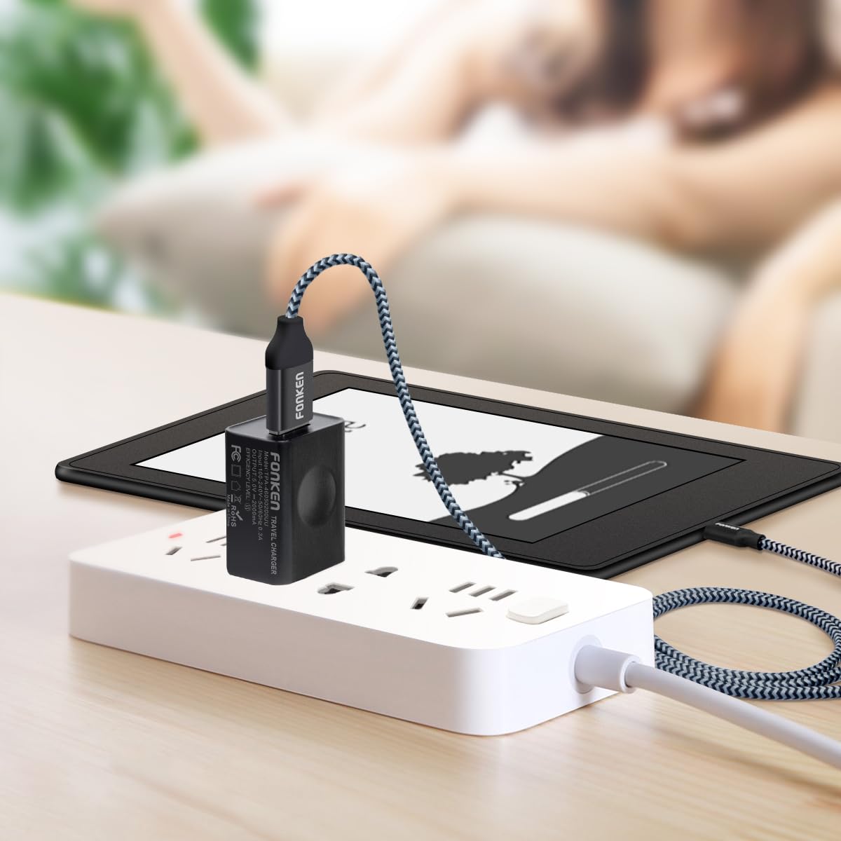 FONKEN 5V 2A USB Wall Charger - Fast Universal Travel Power Adapter for iPhone, iPad, Samsung, Google Nexus, LG, Moto | Compact Cube Design for Home, Office & Travel Charging