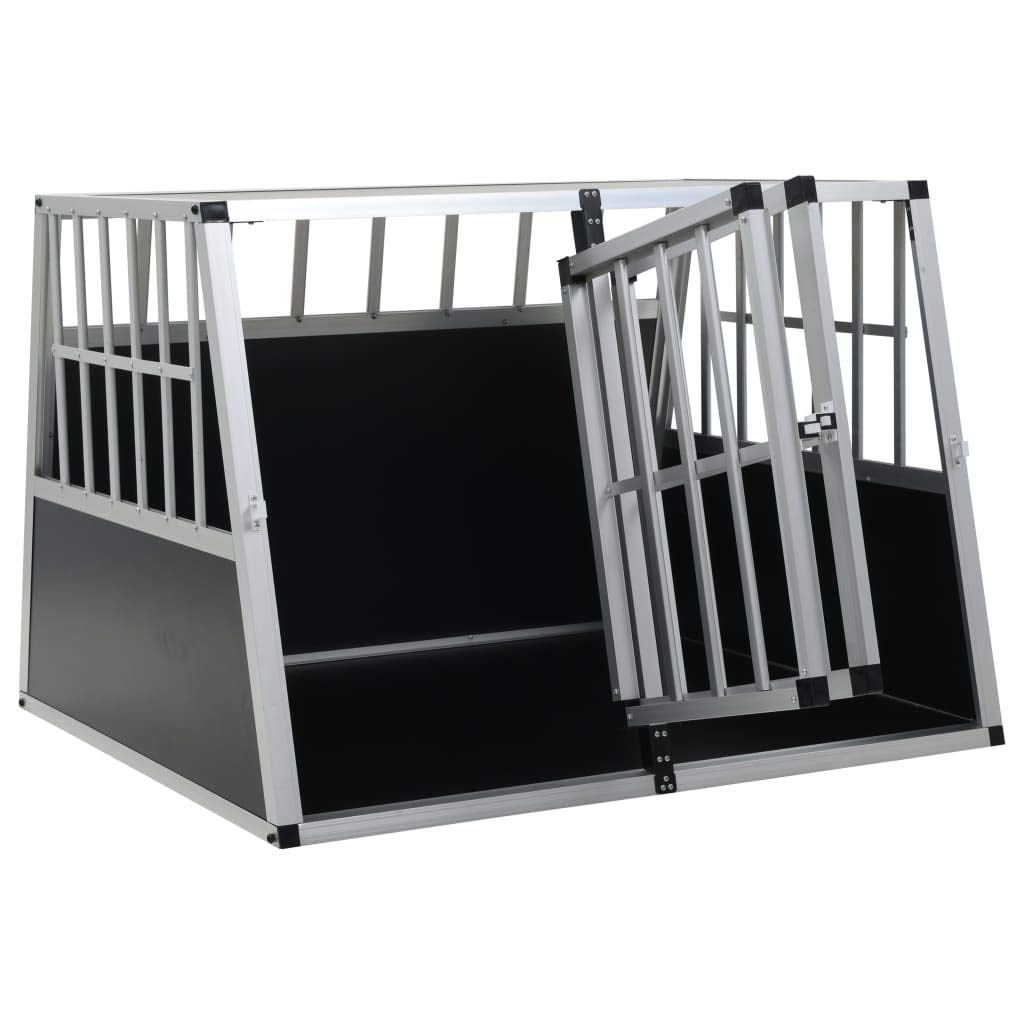 Premium Aluminum & MDF Travel Dog Crate - Lightweight Portable Pet Carrier for Small to Medium Dogs - Perfect for Home, Car, Airplane & Indoor Use