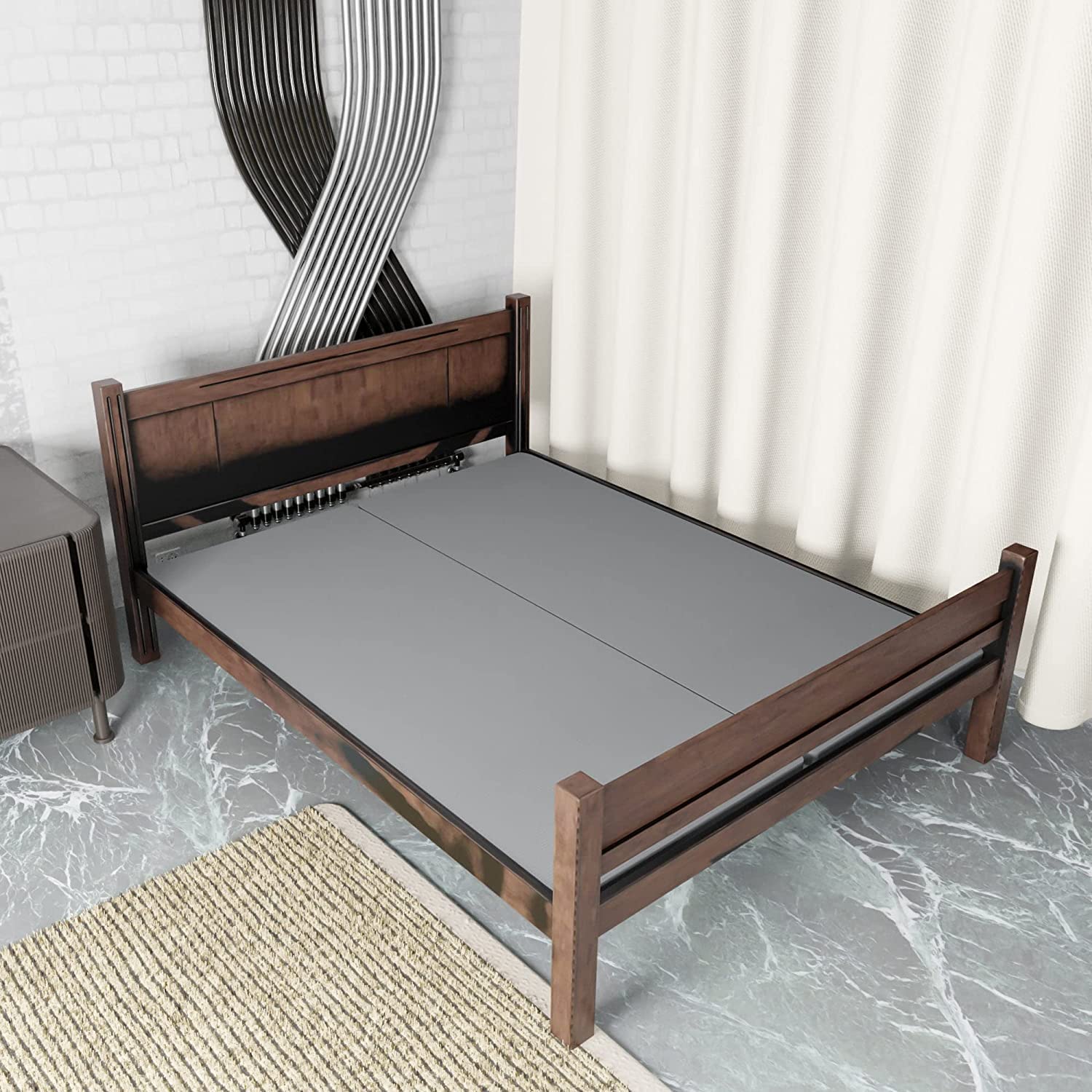 Premium Sturdy Fully Assembled Slats for Mattress & Bed Support - Bunkie Board Twin Size (Set of 2) - Perfect for Bunk Beds, Platform Beds & Box Spring Replacement