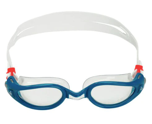 Aqua Sphere Kaiman EXO.A1 Clear Lens Swimming Goggles - Petrol/Transparent for Pool, Open Water & Triathlon Training