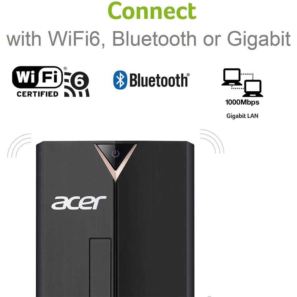 Acer Aspire XC 895 UR11 Desktop Computer with Intel Core i3-10100 Processor (8GB RAM, 512GB SSD) - DT.BGNAA.001 | Powerful Home & Office PC for Work, Study & Entertainment