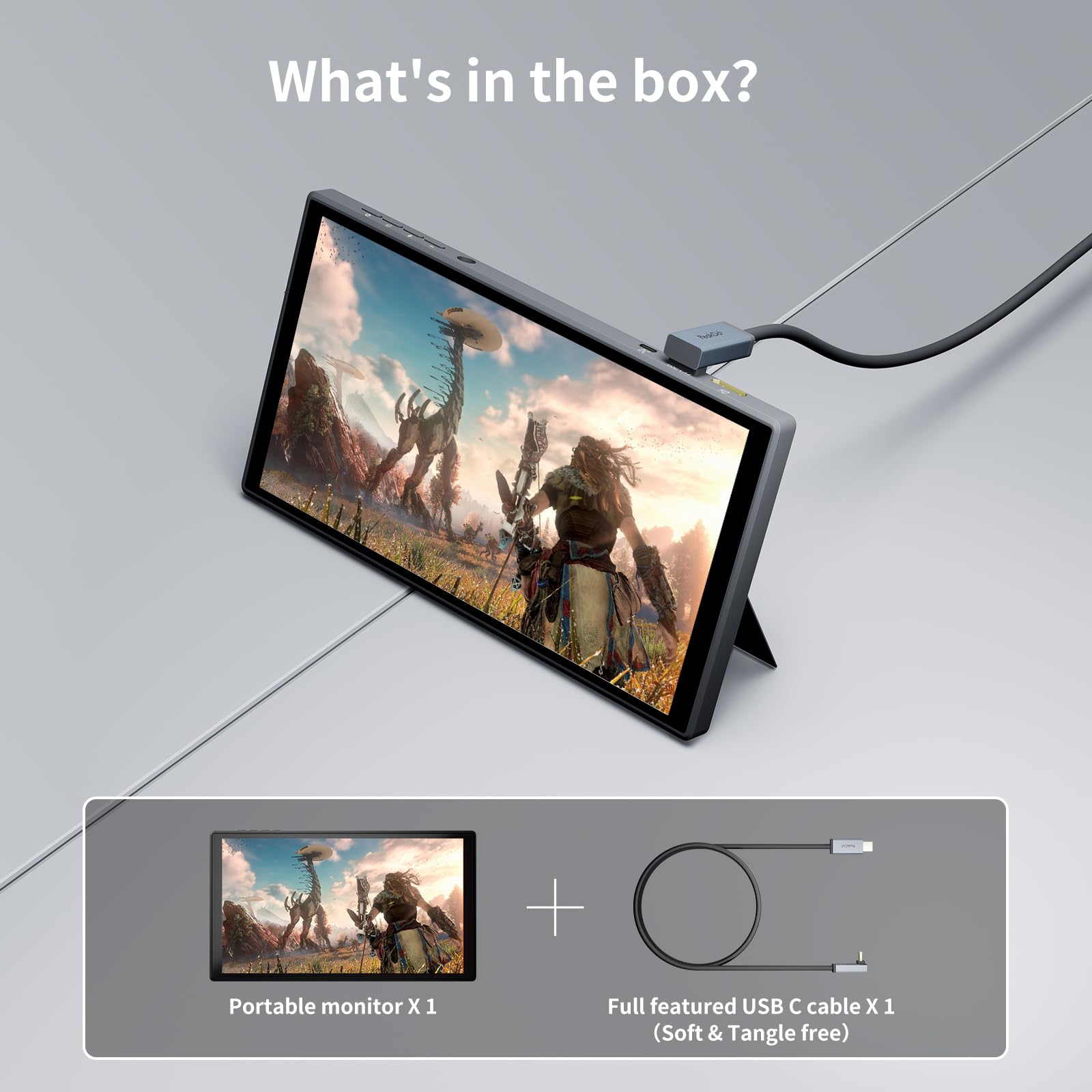 PeakDo 7 Inch Portable Touchscreen Monitor - 1080P Full HD 60Hz IPS Display, Ultra Thin & Lightweight USB-C/HDMI Second Screen for Gaming, Work, PS5, Xbox, Switch, Laptop & PC | Perfect for Travel, Office & Home Entertainment