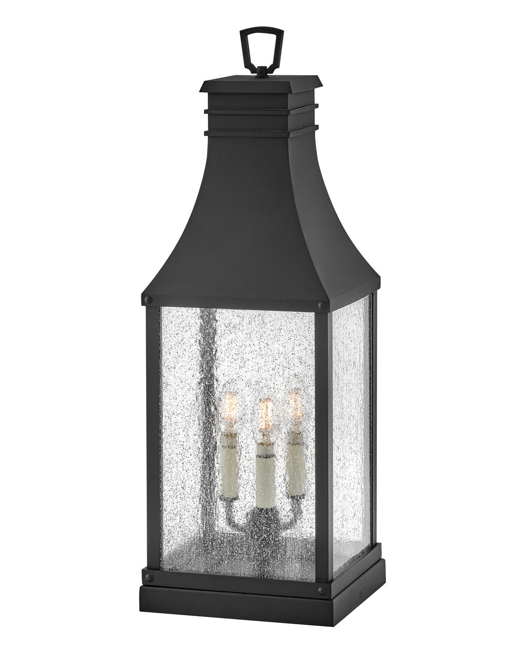 Beacon Hill LED Pier Mount Light Fixture - Museum Black Finish - Outdoor Wall Sconce for Porch, Garden & Entryway Lighting