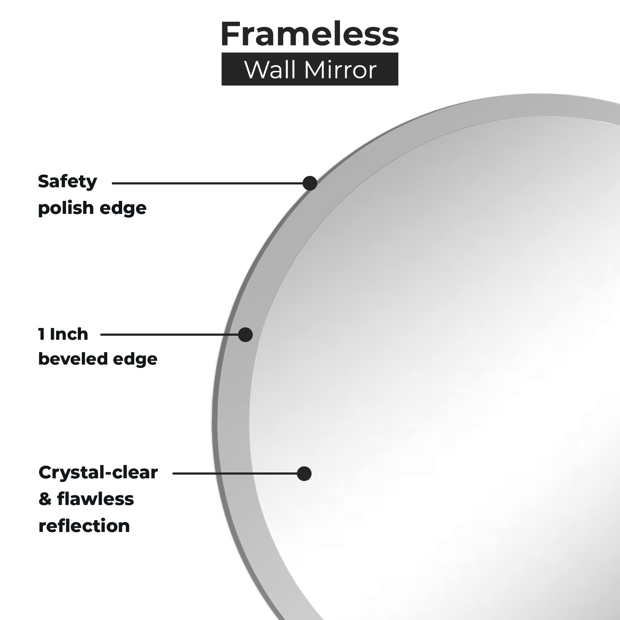 Round Wall Mirror with 1