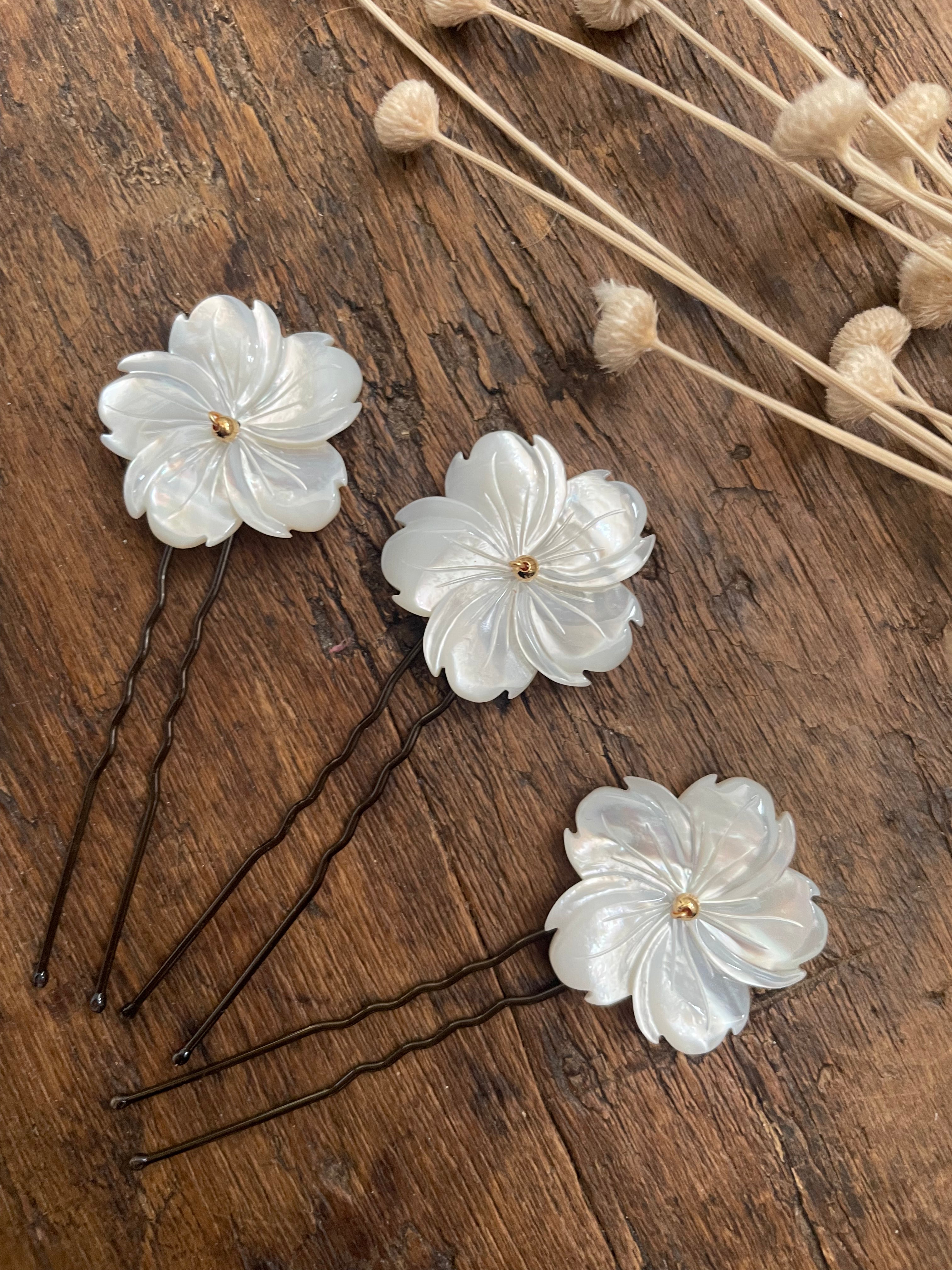 Boho Flower Hair Clips for Women - Floral Hair Accessories for Weddings, Parties & Everyday Style | Minna Hairpins
