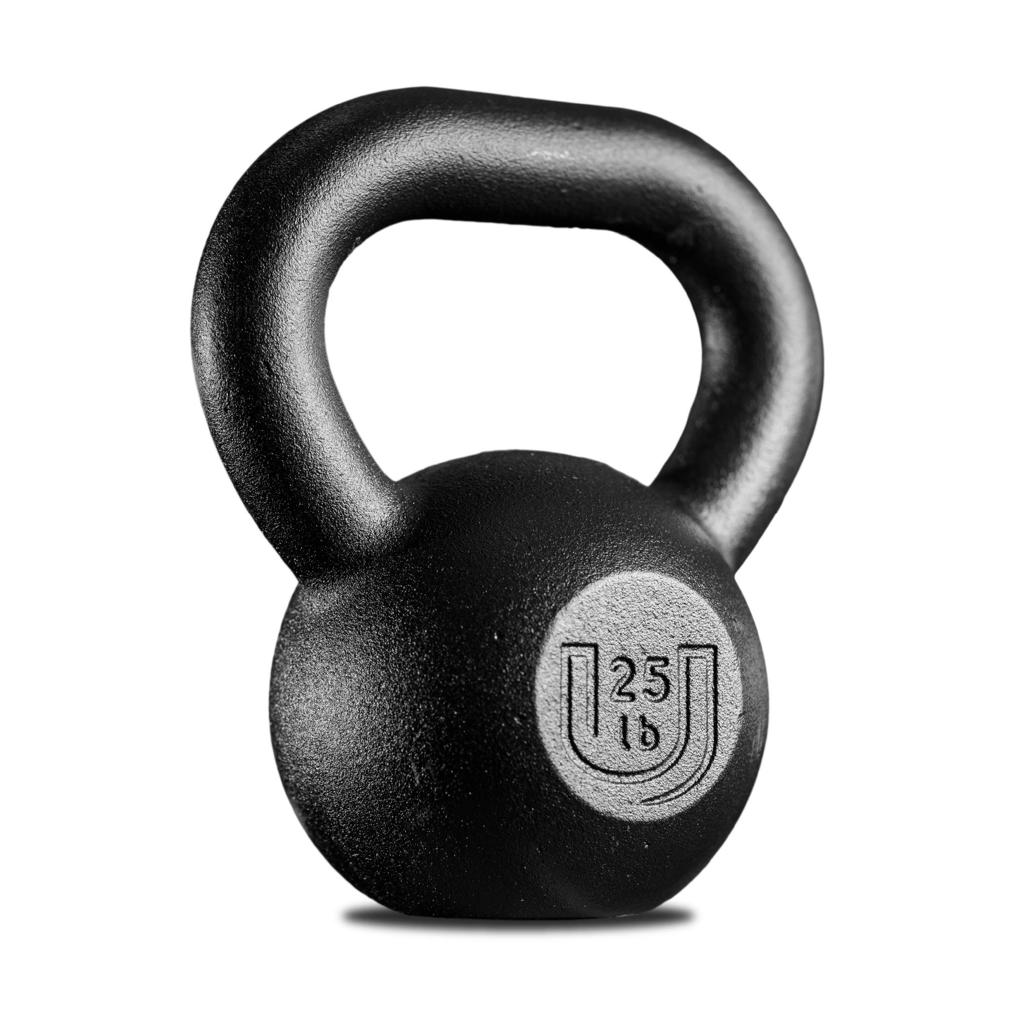 12kg (25lb) Powder Coated Kettlebell with Wide Grip Handle - Durable Home Gym Equipment for Strength Training & Muscle Building - Perfect for Men & Women Fitness Workouts at Home or Gym