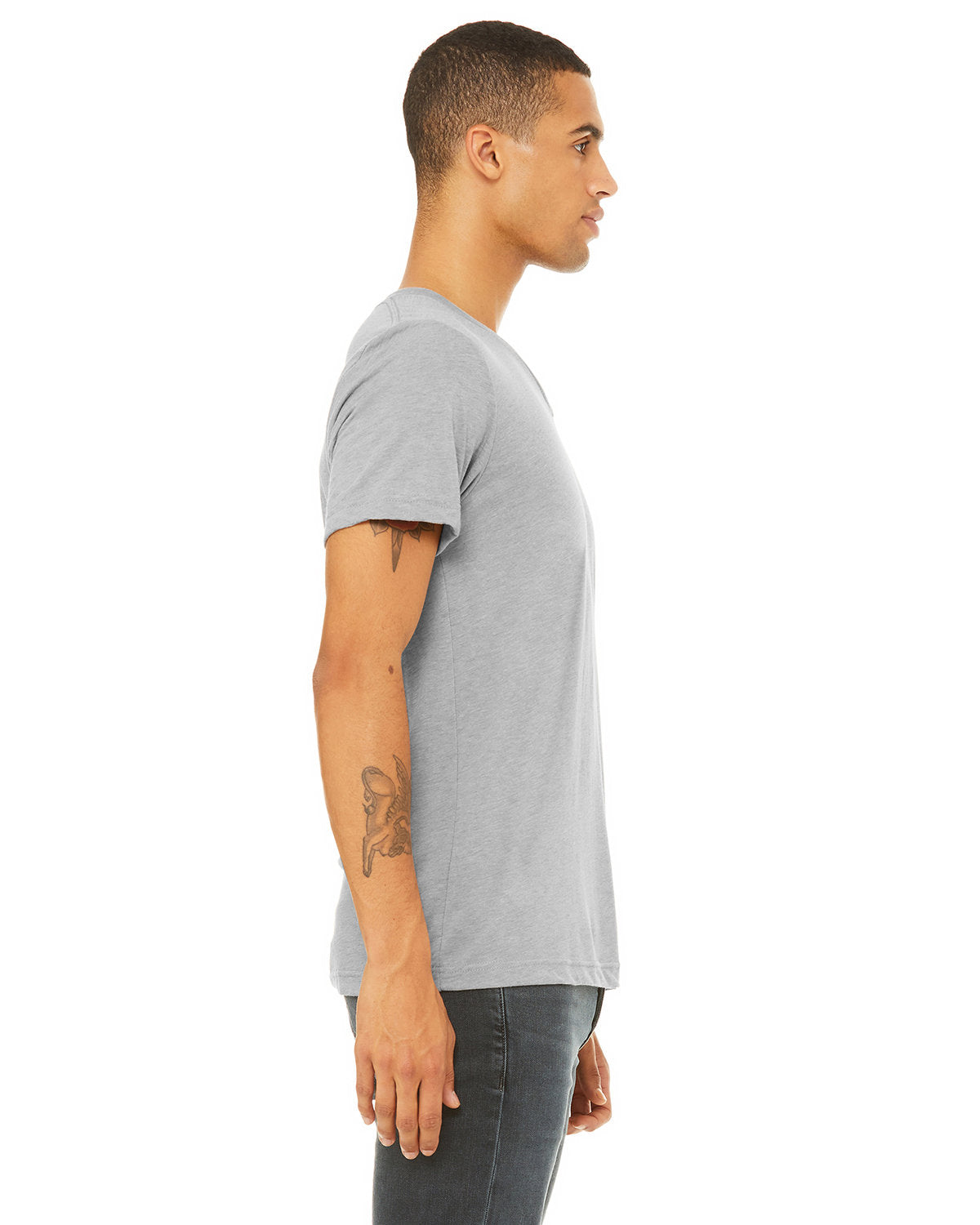 Bella + Canvas 3415C Unisex Triblend V-Neck T-Shirt - Soft Comfortable Tee for Men & Women - Perfect for Casual Wear, Gym, and Everyday Outfits