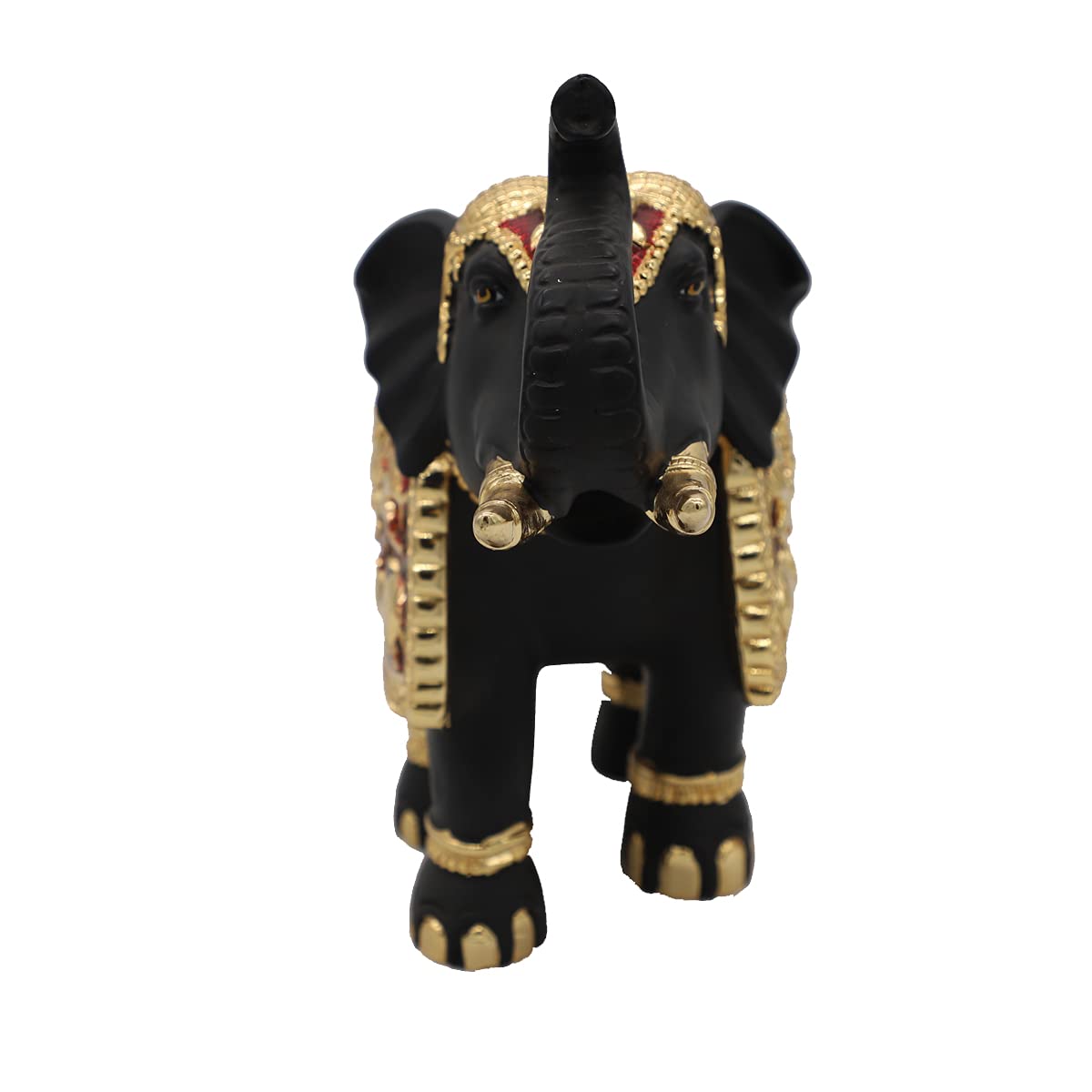Black Elephant Gold Plated Home Decor - Elegant Decorative Statue for Living Room, Office & Bedroom | Perfect for Shelf Display, Housewarming Gifts & Feng Shui Decor