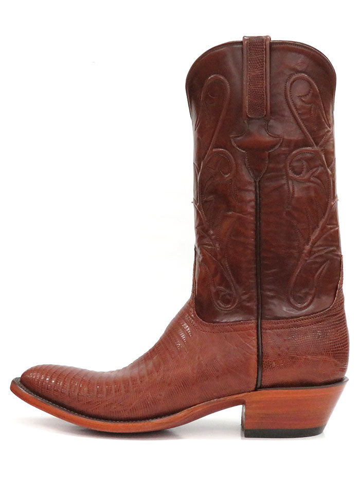 Lucchese L1218.24 Men's Genuine Lizard Skin Cowboy Boots in Peanut Brittle - Western Style, Comfortable Riding & Country Fashion Footwear for Rodeo, Line Dancing & Casual Wear