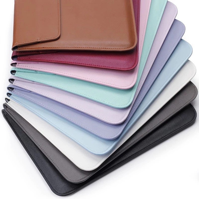Waterproof PU Leather Laptop Sleeve Case for MacBook Pro 13/15 inch - Protective Cover for Travel, Work & School Use