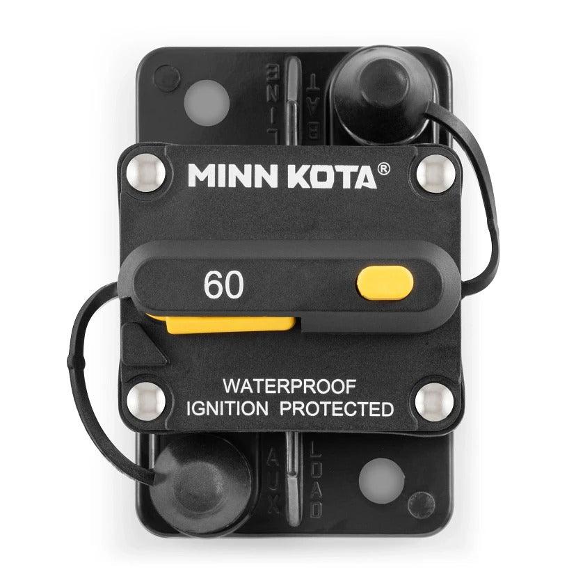 Minn Kota MKR 27 60 Amp Waterproof Circuit Breaker for Marine & Boat Electrical Systems - Perfect for Trolling Motors, Fish Finders & Marine Electronics Protection