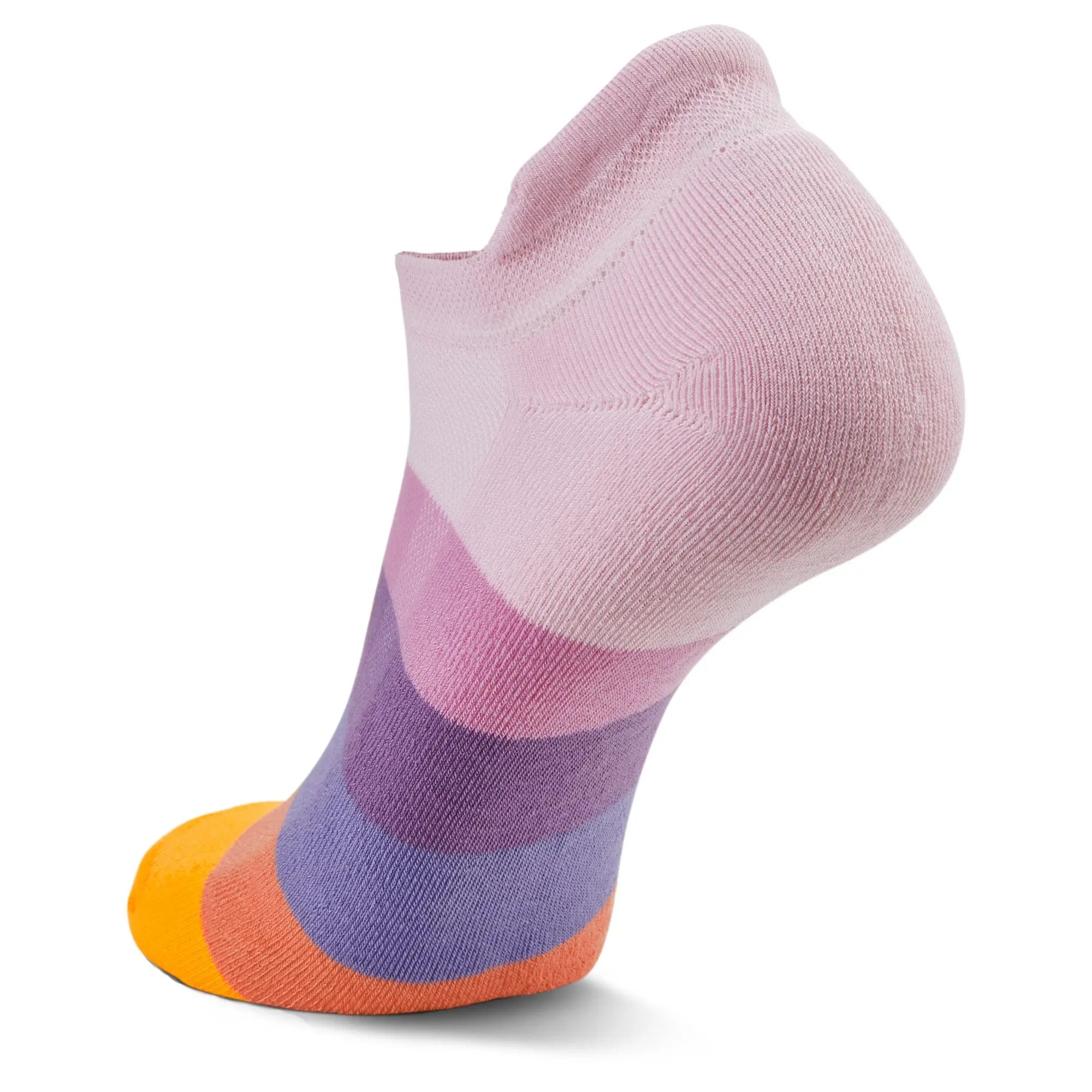 Hidden Comfort Running Socks for Men & Women - Breathable Cushioned Athletic Socks (Pink/Orange) - Perfect for Jogging, Gym Workouts & Everyday Wear