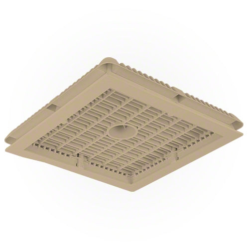 AquaStar 12 Wave Suction Outlet Cover - Tan Color Pool Safety Cover for In-Ground Pools - Prevent Entrapment for Kids & Pets - Durable & Weather-Resistant Design