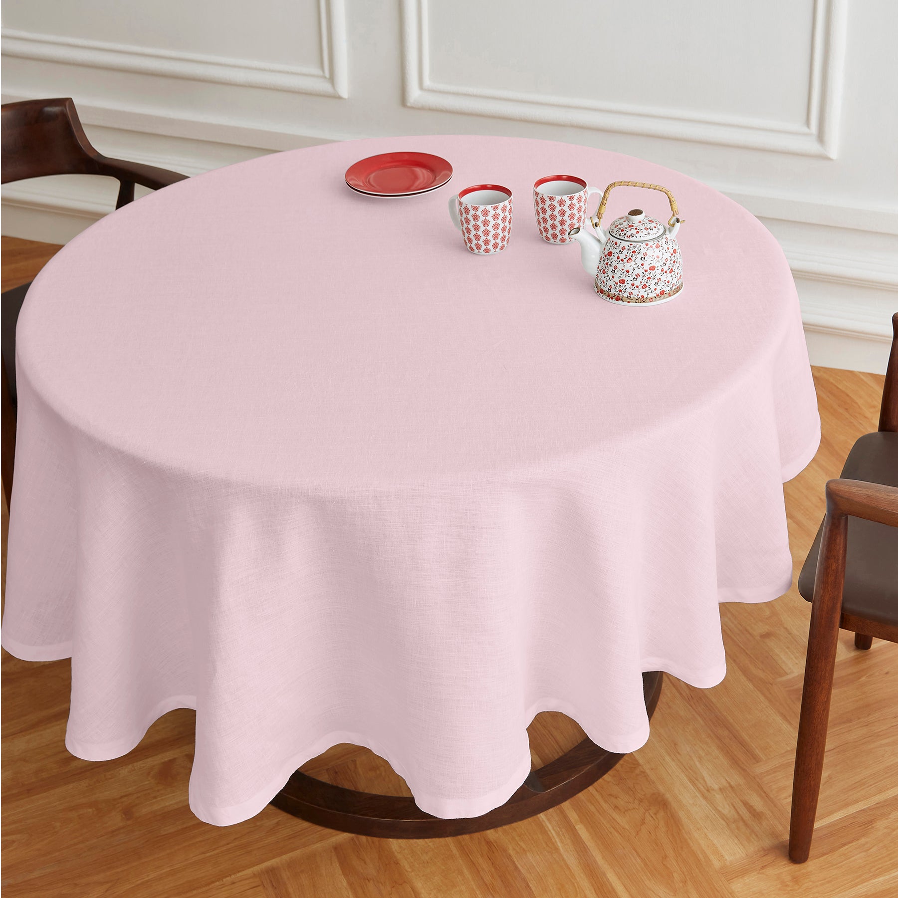 Sonoma Round Tablecloth - Premium Cotton Fabric for Dining & Parties - Perfect for Holiday Gatherings, Weddings & Home Decor