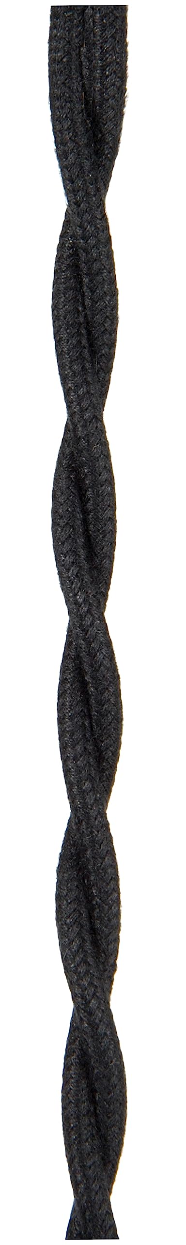 B&P Lamp® Black Cotton Twisted Pair Lamp Cord - 250 Foot Spool of Durable Electrical Wire for DIY Lighting, Vintage Lamps & Home Decor Projects | Perfect for Electricians, Crafters & Home Improvement