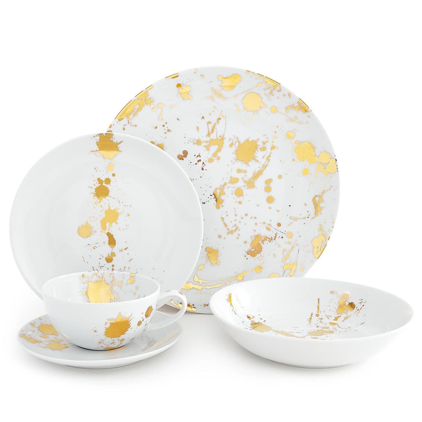 Vintage 1948 Five-Piece Dinner Set - Classic Porcelain Tableware for Formal Dining & Special Occasions