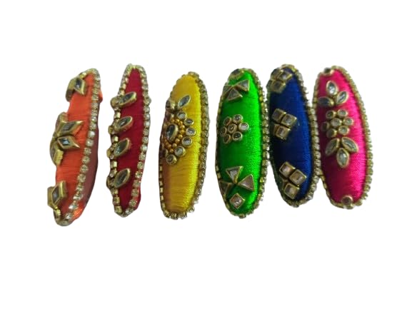 Avani Collection Saree Pin Set - 6 Silk Thread Brooch Pins for Saree, Sweater & Shawl Clips | Safety Pins for Women's & Girls' Clothing Dress Decoration | Perfect for Indian Traditional Wear, Party Outfits & Fashion Accessories