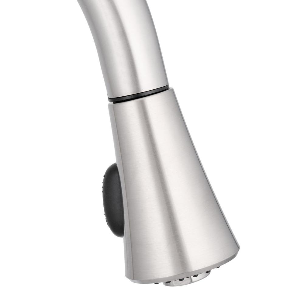 Stainless Steel Single-Handle Pull-Down Sprayer Kitchen Faucet by Glacier Bay - Modern Water-Saving Design for Cooking, Washing Dishes & Filling Pots (Model 67551-0308D2)