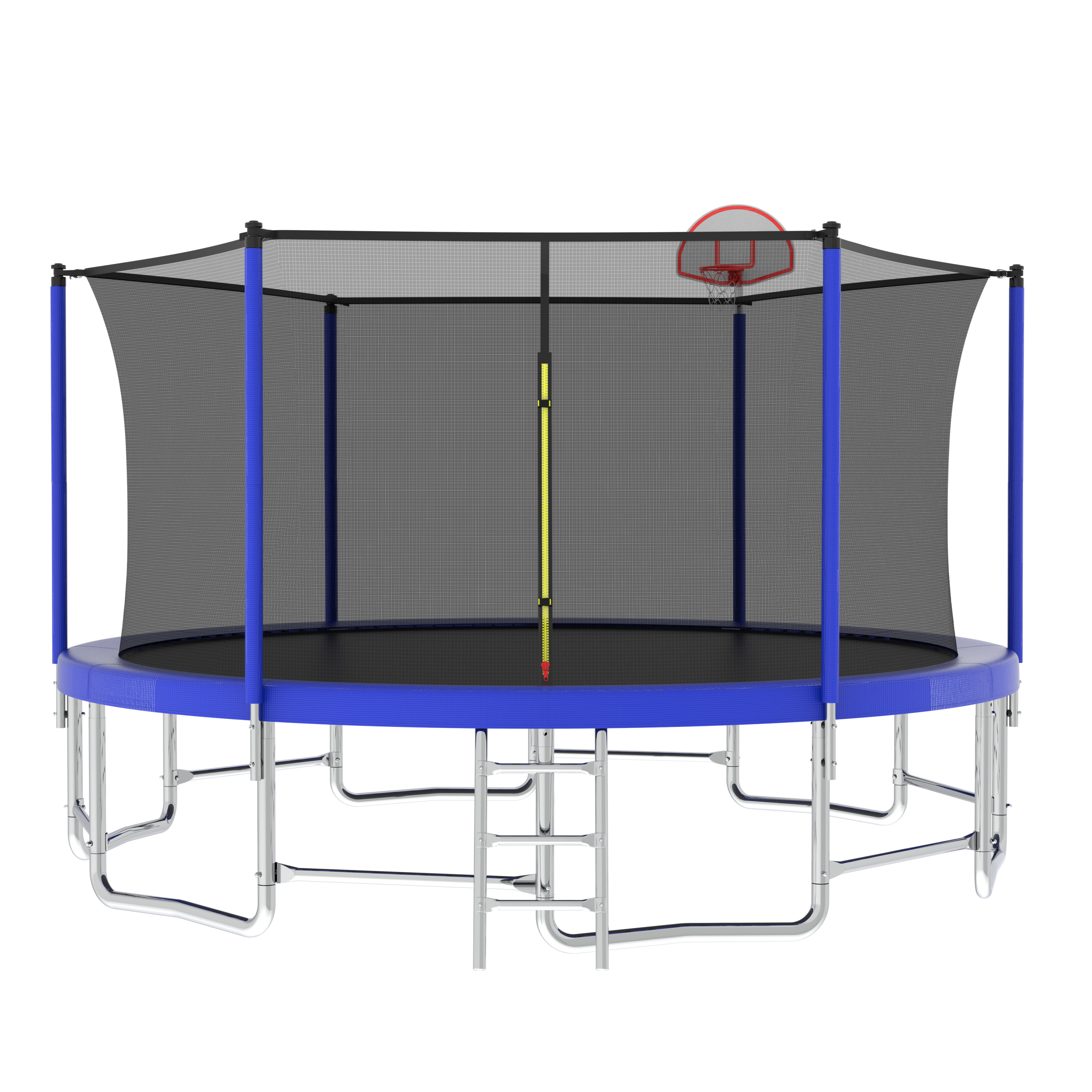 16FT Trampoline with Balance Bar & Basketball Hoop - ASTM Approved Heavy Duty Outdoor Trampoline with Safety Enclosure Net - Perfect for Backyard Fun, Kids Exercise, and Family Outdoor Activities