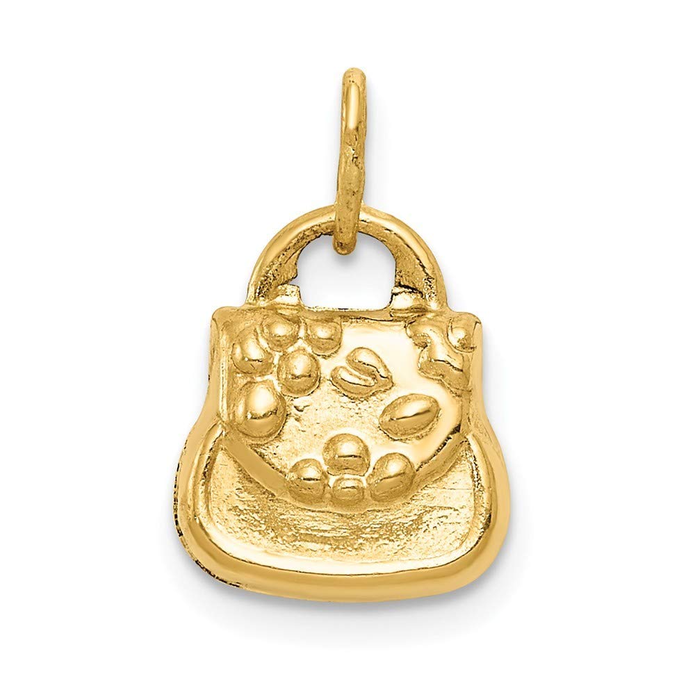 14K Yellow Gold 3D Purse Charm - Elegant Handbag Accessory for Women | Roy Rose Jewelry | Perfect Gift for Birthday, Anniversary & Special Occasions