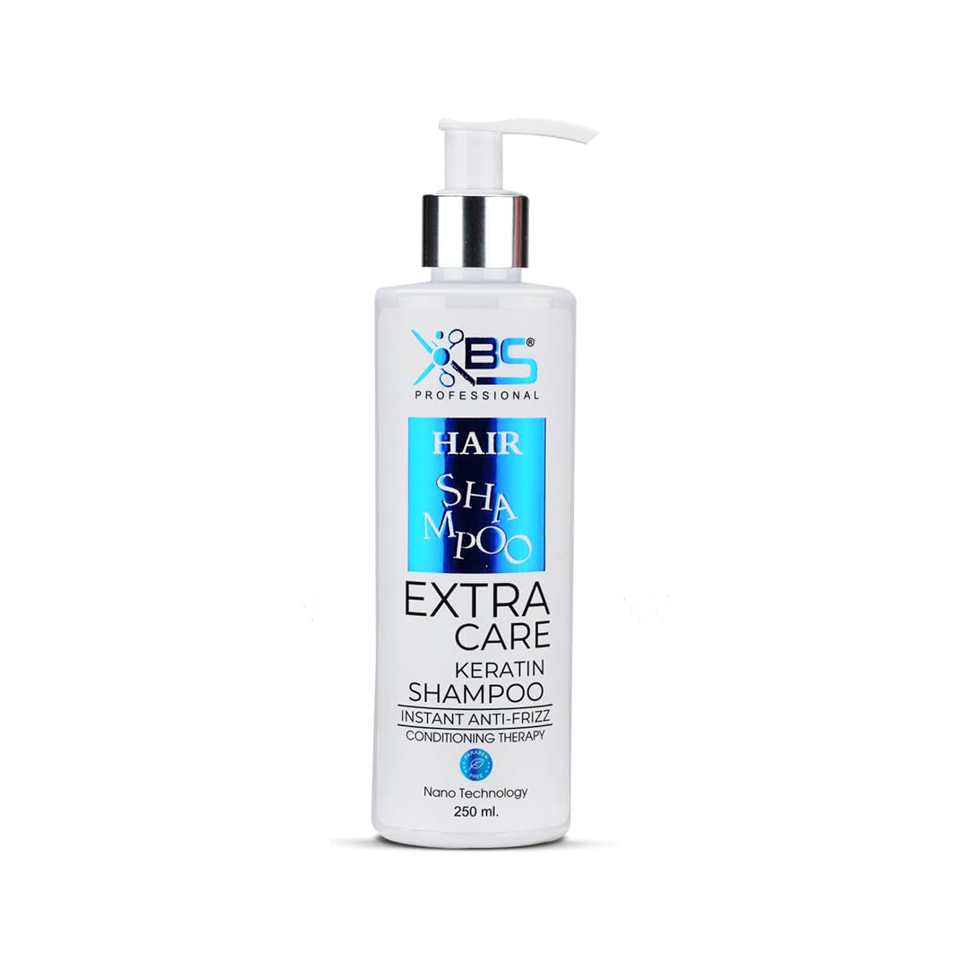 XBS Keratin Extra Care Shampoo for Women & Men - Intense Repair for Dry, Damaged, Frizzy Hair | Sulfate-Free, Color Safe | Salon Quality Treatment for Smooth, Shiny Locks | Perfect for Daily Use & Post-Color Care