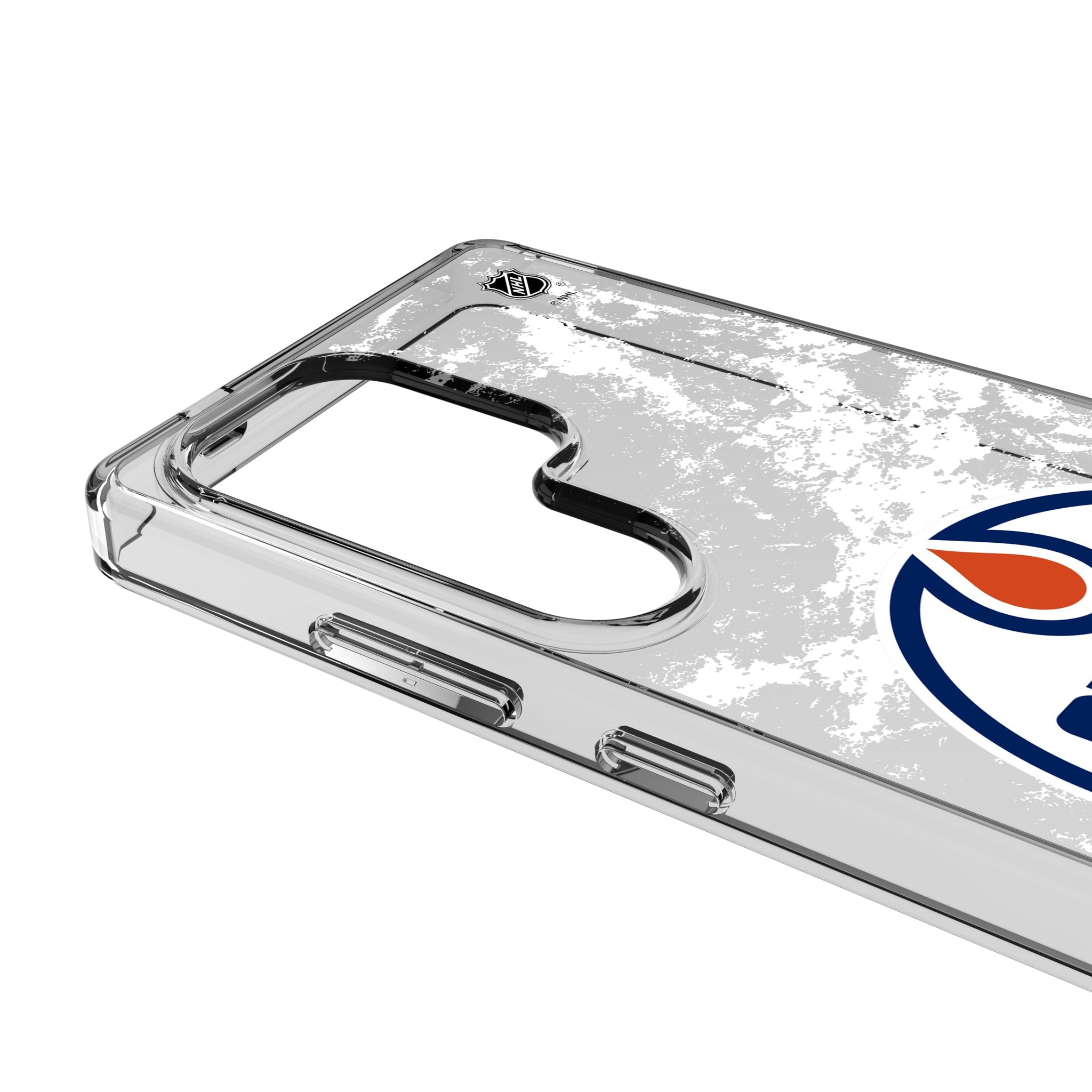 Edmonton Oilers Ice Stripe Clear Samsung Galaxy Phone Case - Durable Protective Cover for iPhone 13/14/Pro Max - Perfect for Hockey Fans & Game Day Accessories