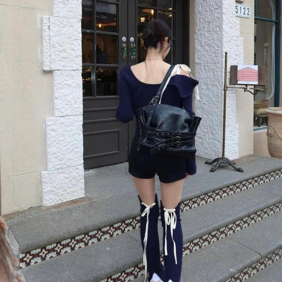 Trendy SAMO ONDOH Trio Belt Corset Bag Medium - Kpop Fashion Inspired by IVE Gaeul | Perfect for Concerts, Street Style & Kpop Outfits