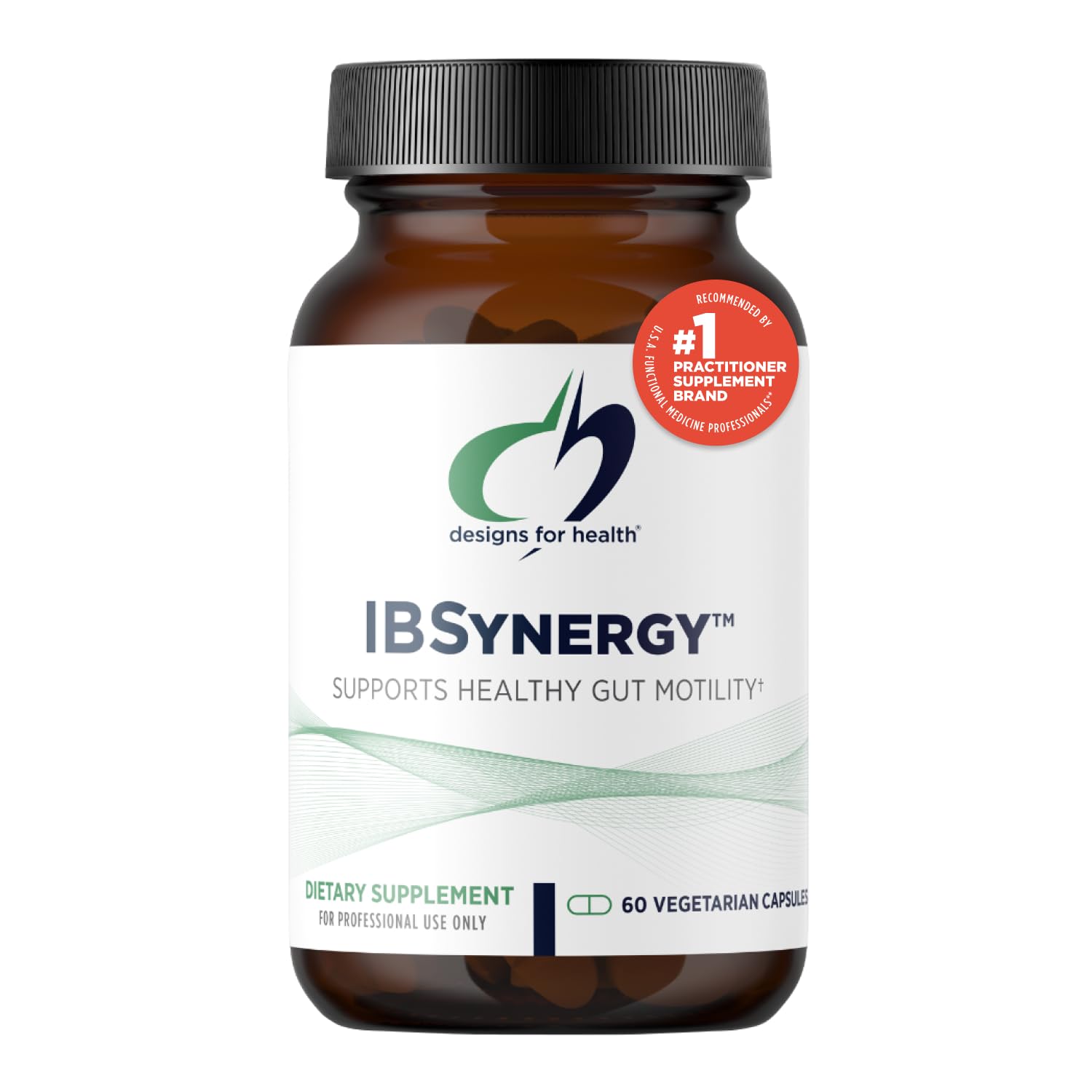 Designs for Health IBSynergy - Digestive & Gut Health Supplement with 5-HTP, L-Glutamine & Saccharomyces - Supports GI Function, Brain-Gut Connection & Enteric Nervous System - 60 Capsules - Ideal for IBS Relief & Digestive Comfort