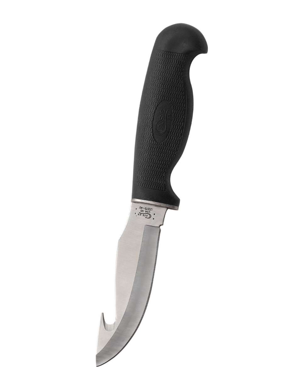 Lightweight Hunter Gut Hook Knife with Ballistic Nylon Sheath (00532) - Perfect for Outdoor Hunting, Camping & Survival Activities