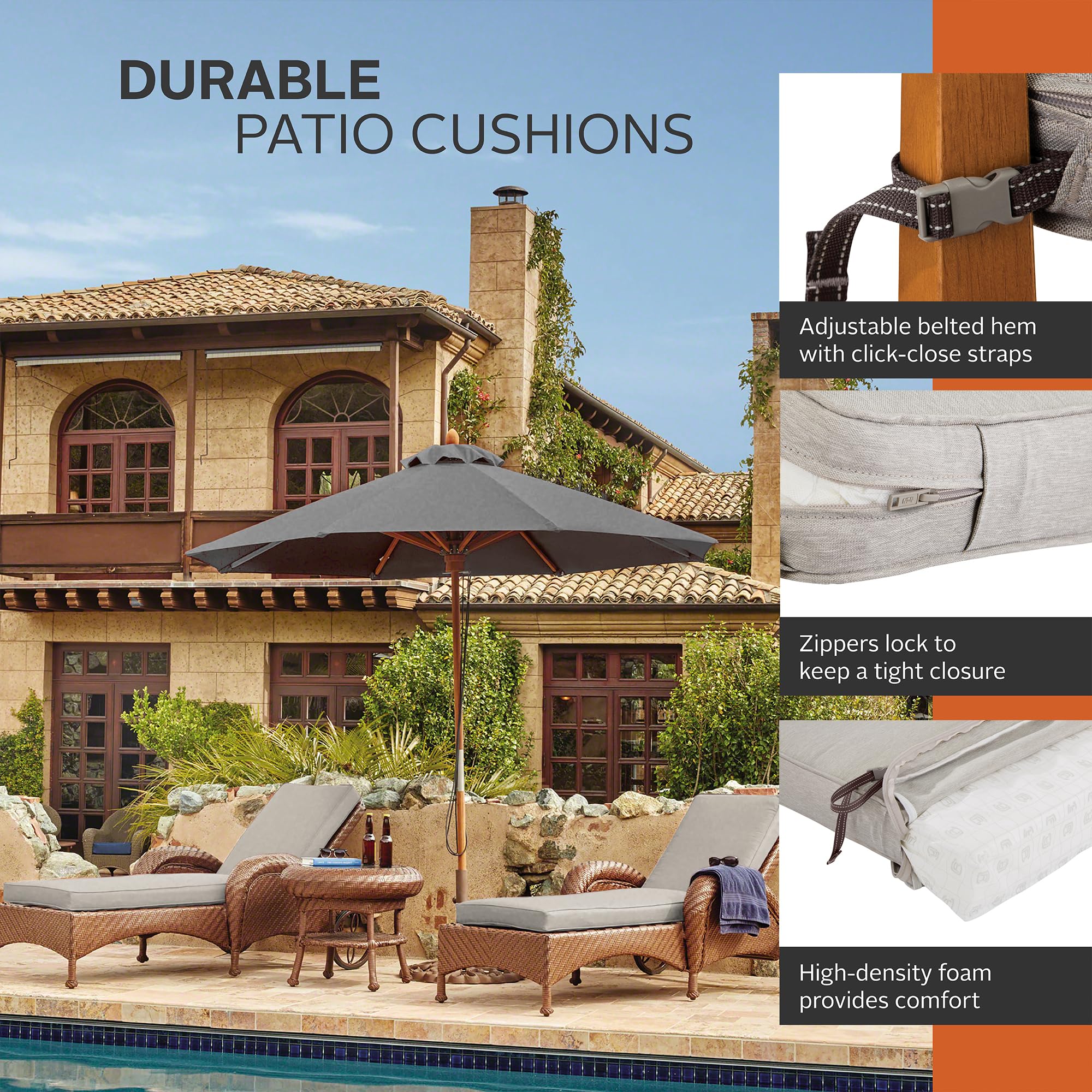 Classic Accessories Montlake Outdoor Chaise Lounge Cushion - 80