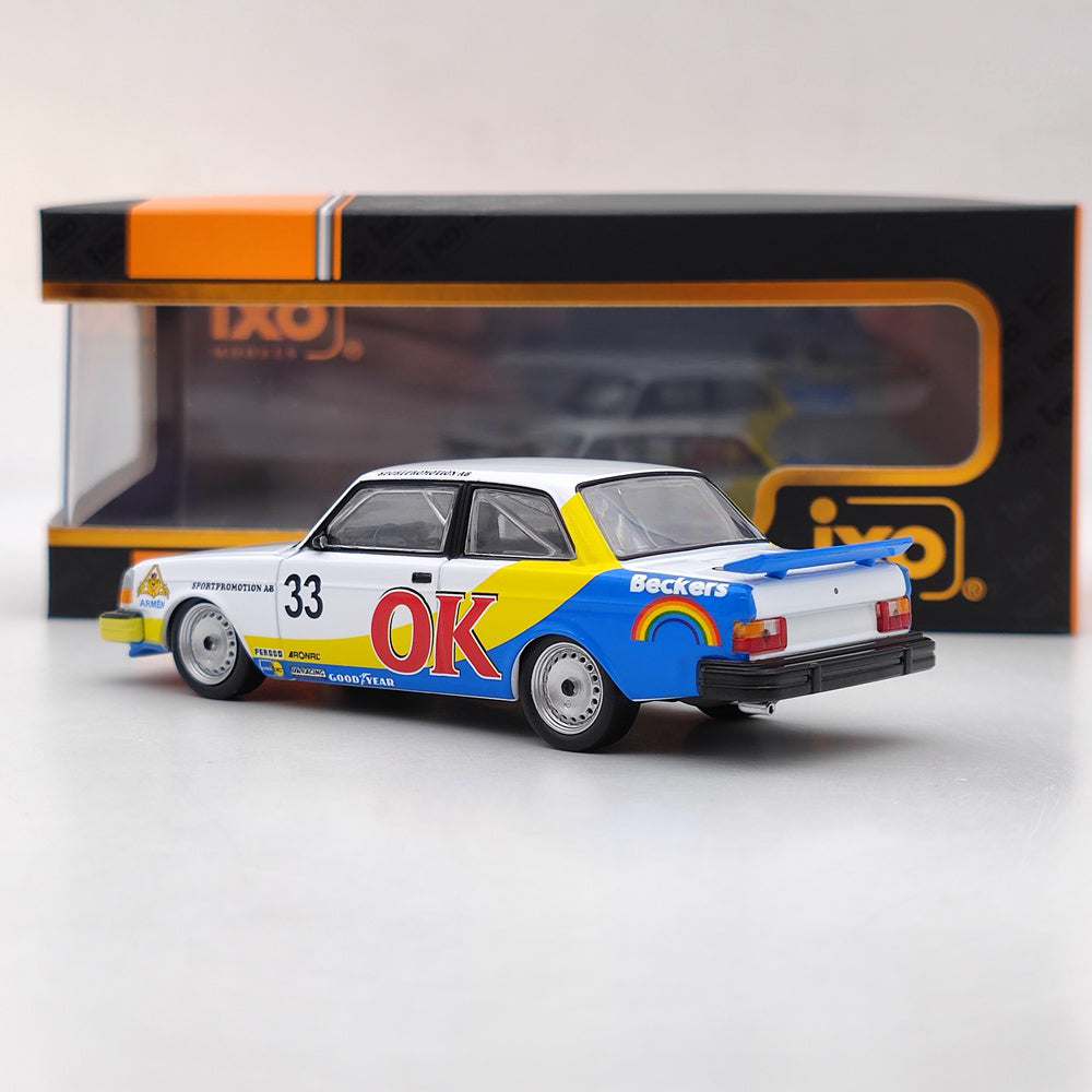 1/43 Scale IXO VOLVO 240 #33 Andersson/Petersson/Linden ETCC Zolder 1985 Diecast Model Car - Collectible Toy Car Gift for Racing Fans & Diecast Enthusiasts - Perfect for Display, Collections, and Racing Memorabilia