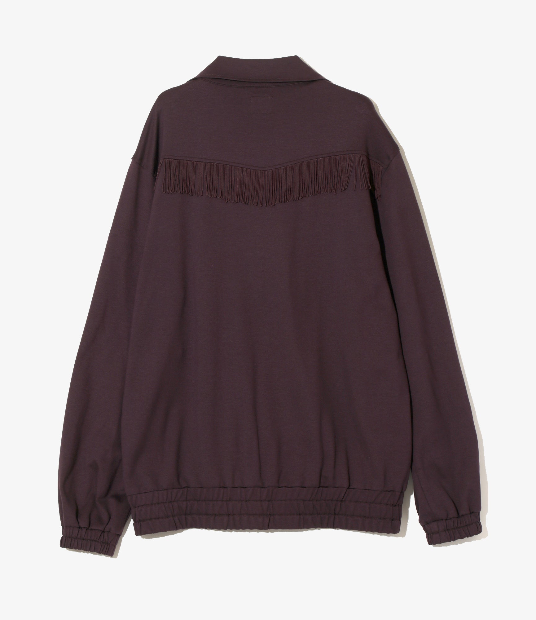 Stylish Purple Rayon Jersey Fringe Track Jacket - Women's Fashion Athletic Wear for Running, Yoga & Casual Outfits