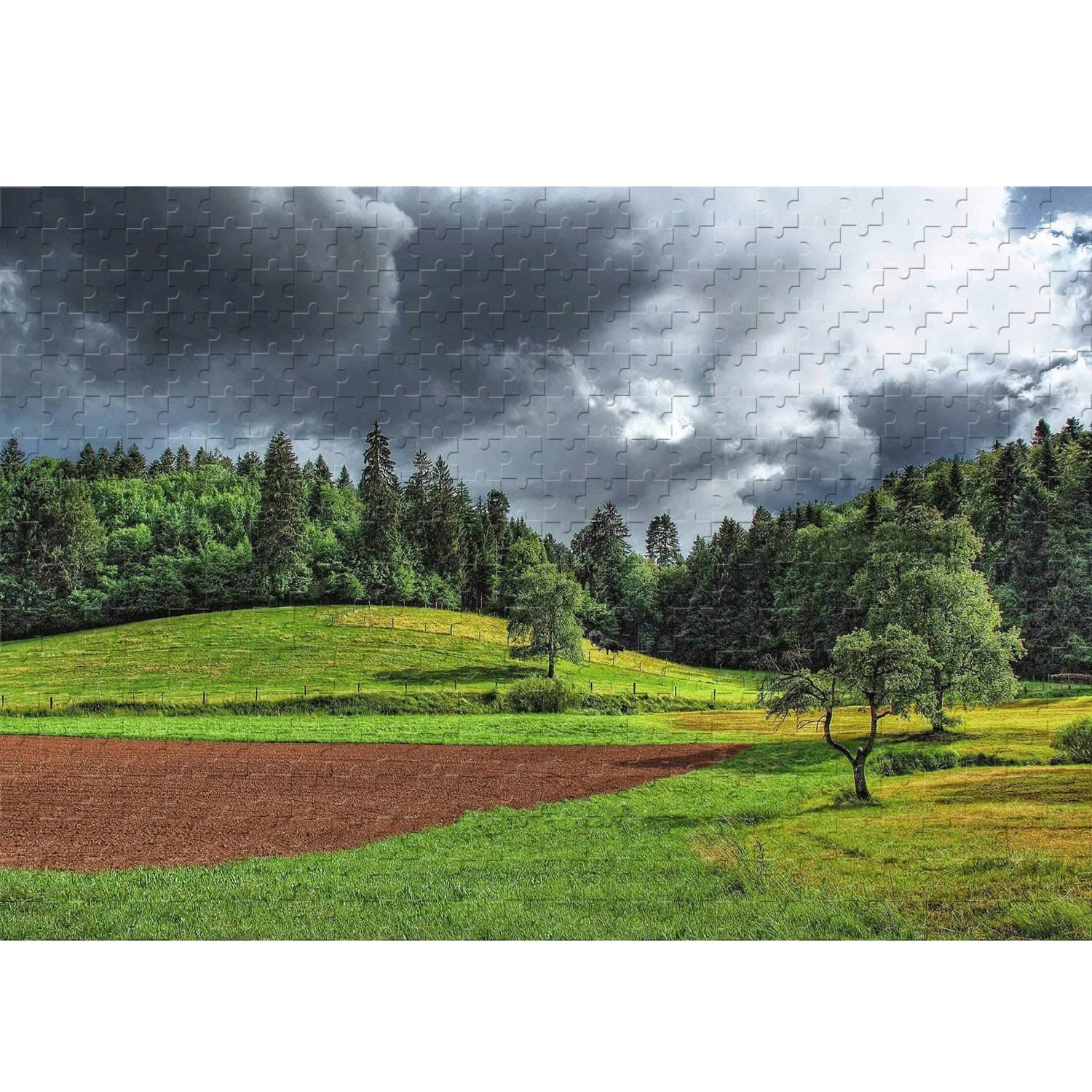 Premium 500-5000 Piece Jigsaw Puzzles for Adults - Greenery Lawn Landscape, Challenging Puzzle Games for Easter, Mother's Day, Father's Day & Christmas Gifts - Home Decor & Family Bonding Activity