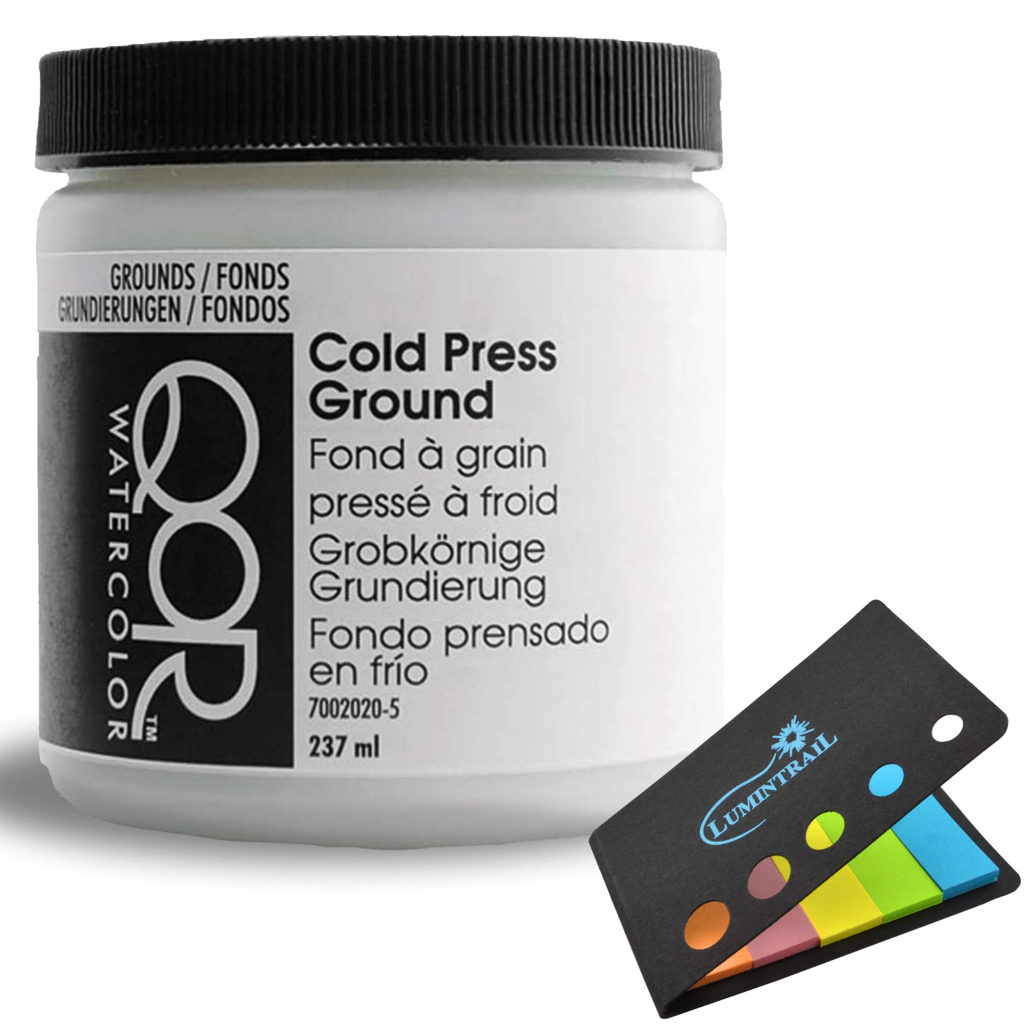 Lumintrail Golden QoR Professional Watercolor Paint - 8 Oz (237 mL) Cold Press Ground White for Artists | Perfect for Watercolor Painting, Sketching & Mixed Media Art Projects