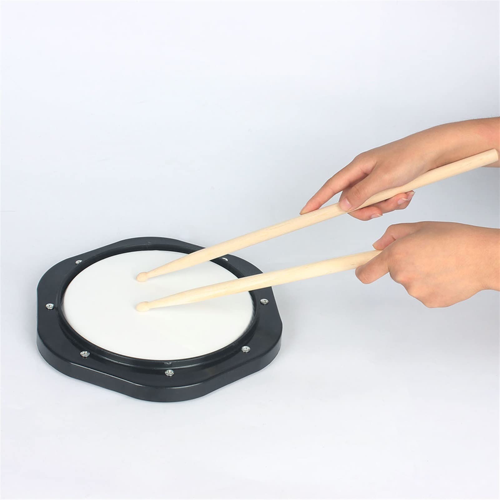 10-Inch Drum Practice Pad with Drumsticks - Portable Drum Training Pad with Carrying Bag - Perfect for Home, Studio & Travel Drum Practice