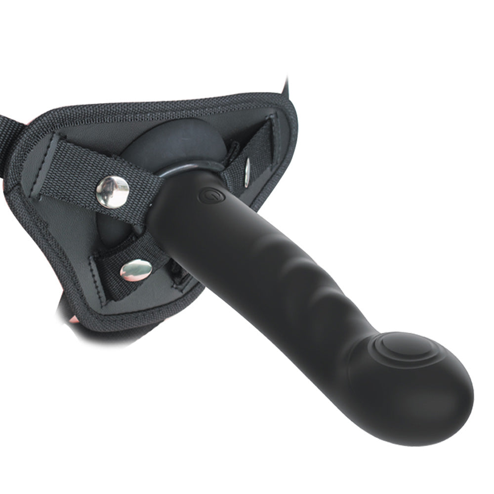 Aphrodisia Duo Pulse Thumping Dildo with Strap-On Harness - Powerful Couples Sex Toy for Enhanced Intimacy & Role Play Scenes