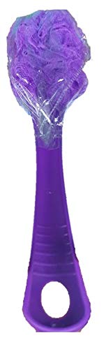 Long Handle Body Scrubber - Exfoliating Bath Brush for Men & Women, Back Scrubber with Loofah Texture, Pack of 1 (Multicolor) - Perfect for Shower, Spa & Deep Cleansing at Home