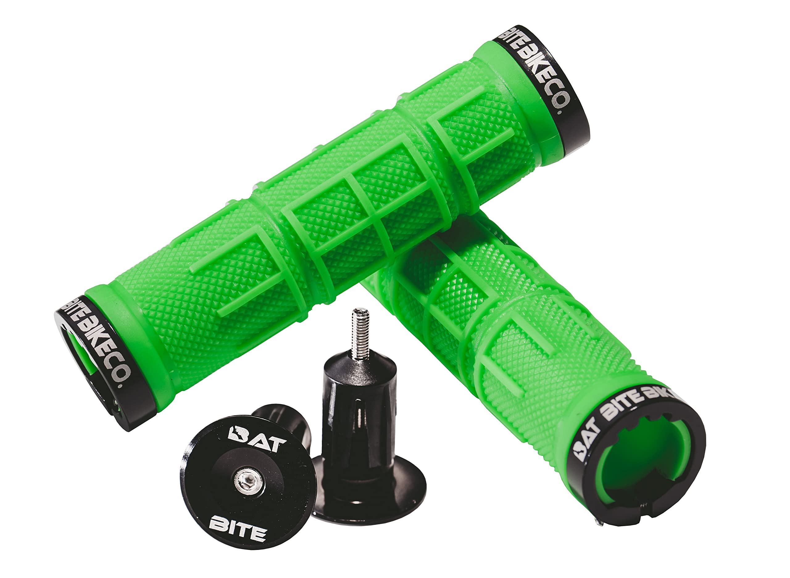 Premium Mountain Bike Handlebar Grips with Alloy Bar End - Double Lock-on MTB Grips for Anti-Slip Control - Comfortable Ergonomic Design for BMX, E-Bike, Scooter & Beach Cruiser - Ideal for Trail Riding, Commuting and Urban Cycling