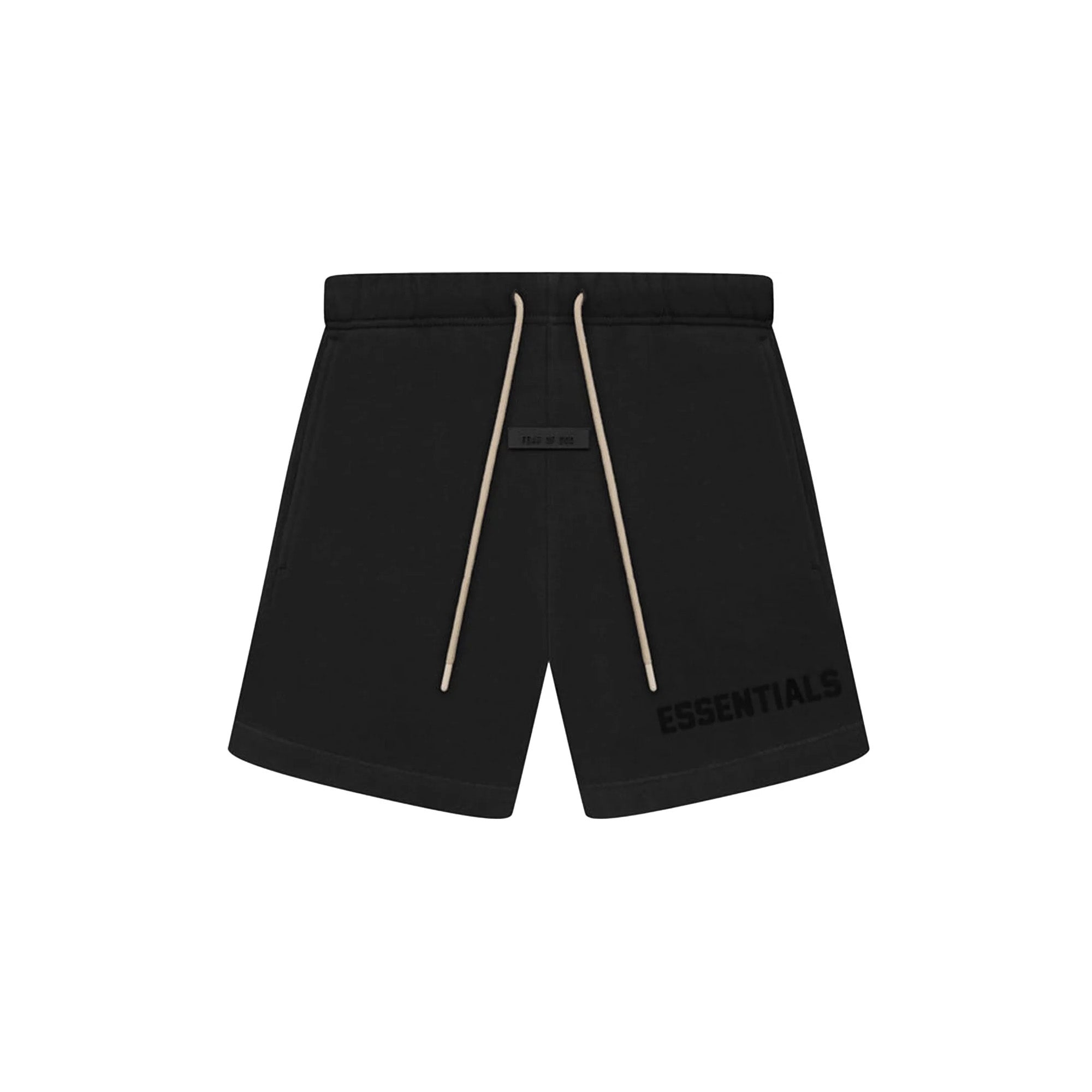 Fear of God Essentials Jet Black Sweatshorts for Men - Comfortable Lounge & Gym Shorts (2023 Collection) | Perfect for Casual Wear, Workouts, and Summer Outfits
