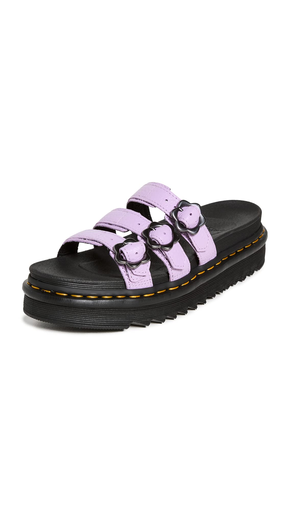 Dr. Martens Women's Blaire Slide Sandals with Floral Design - Comfortable Summer Casual Shoes for Beach, Vacation & Everyday Wear