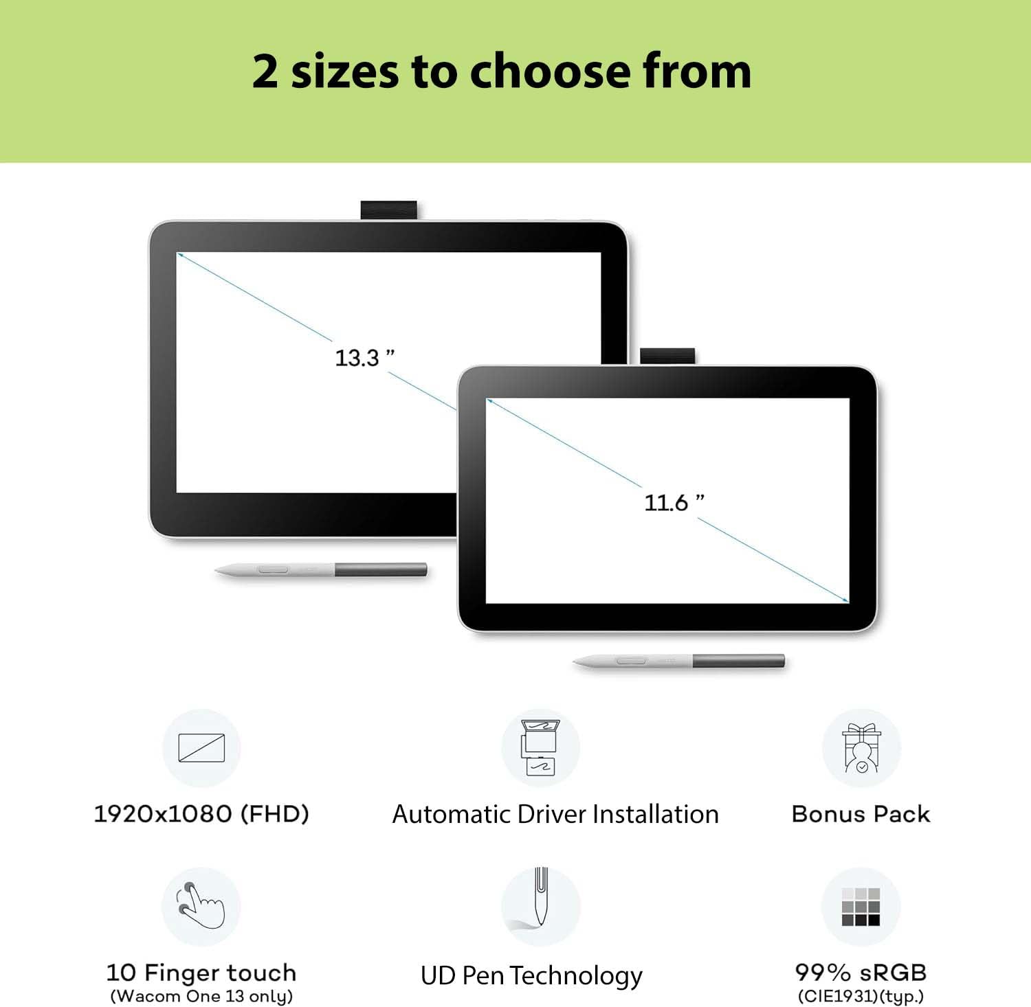 Wacom One 12 Drawing Tablet with Screen | 11.6