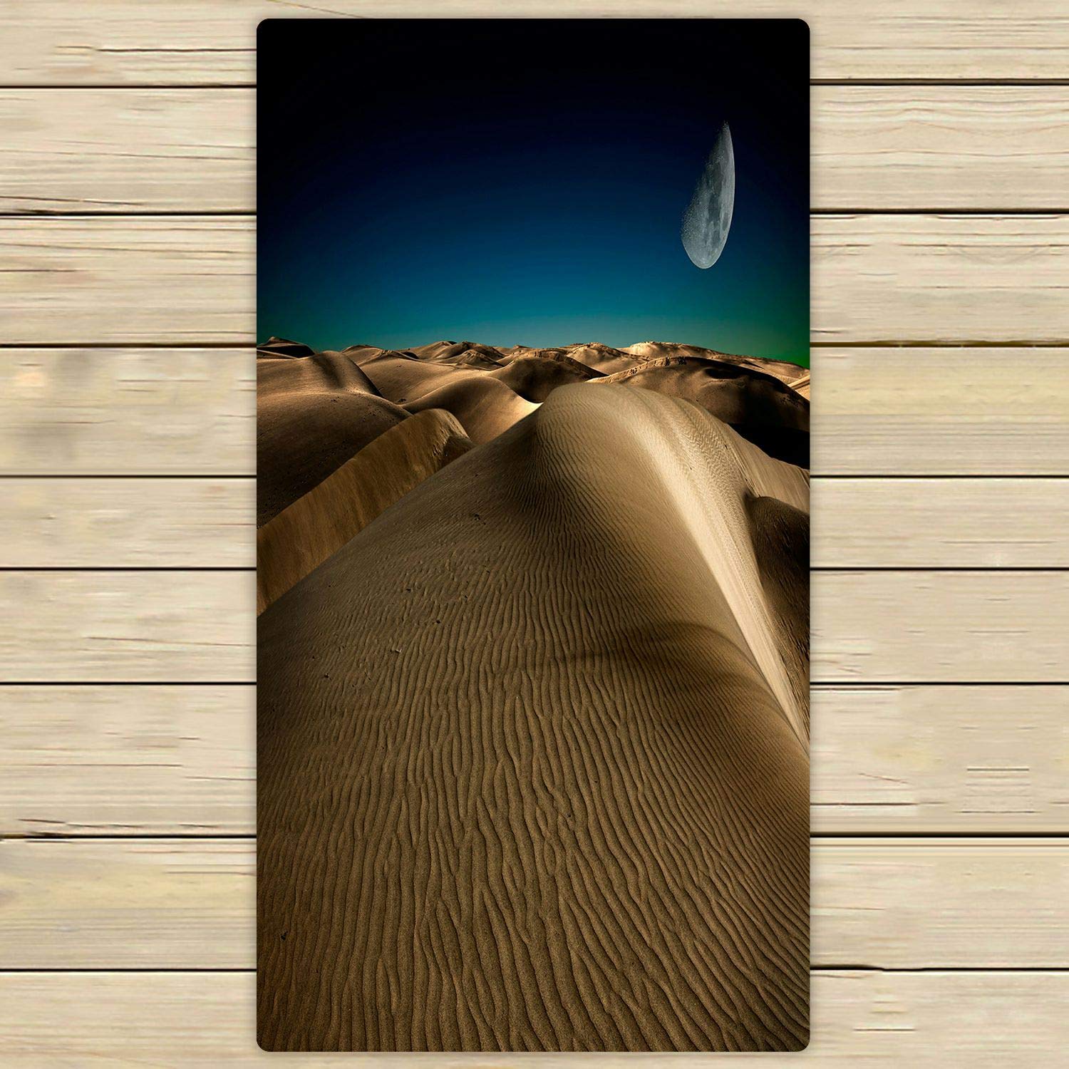 ABPHQTO Premium Desert Sand Dunes Beach Towel - 30x56 Inch Large Quick-Dry Bath & Pool Towel for Travel, Sports, Spa | Perfect for Beach Vacations, Yoga, Gym & Outdoor Adventures