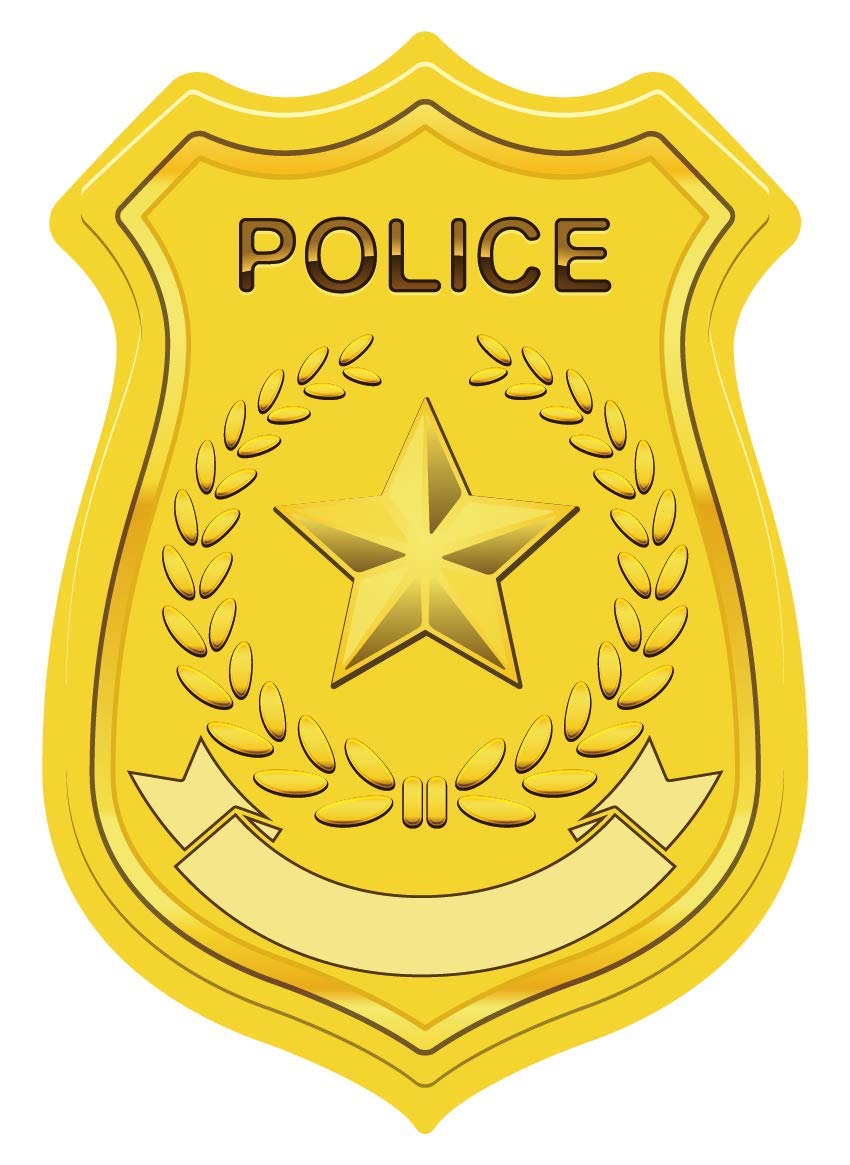 Personalized Kids Name Tags - Fun Police Badge Stickers for Birthday Parties, School Events & Classroom Rewards - Perfect for Role Play, Costumes & Party Favors