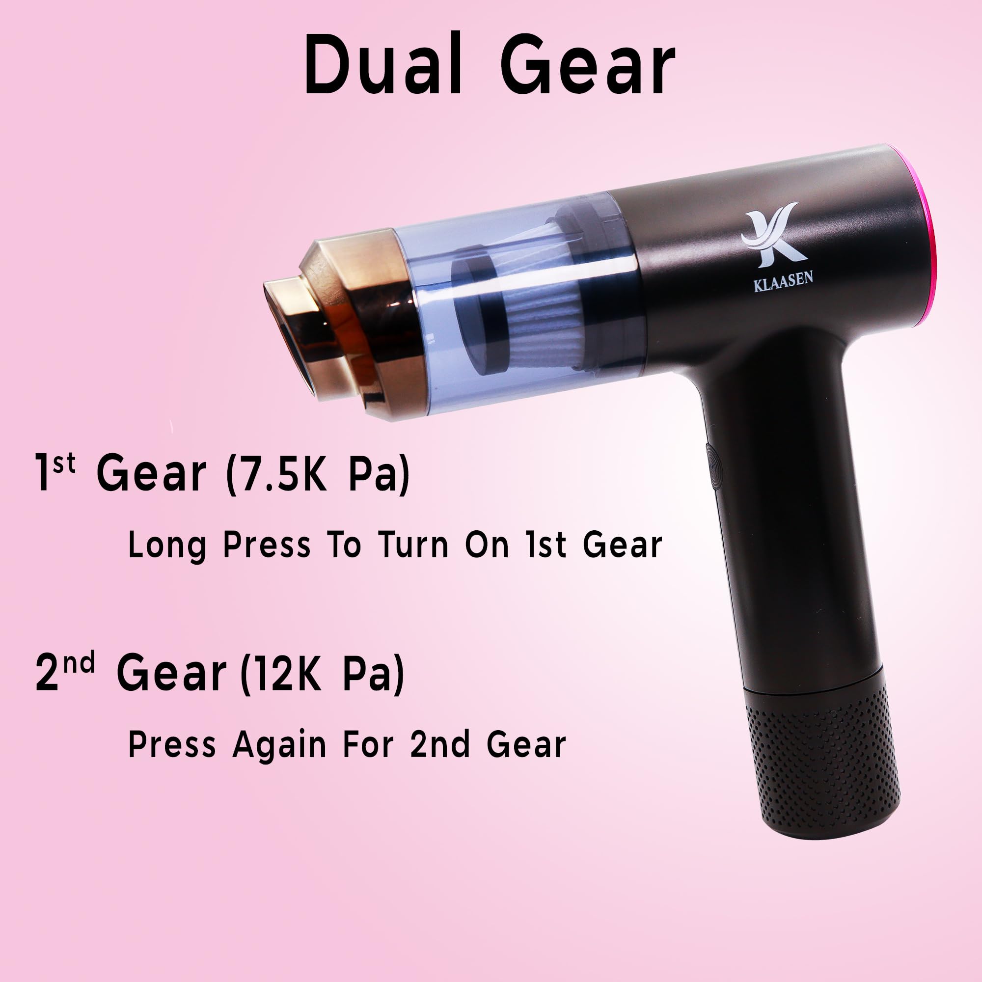 Cordless Handheld Car Vacuum - 7.5K/12K Pa Dual Suction | Portable Cleaner for Car & Home