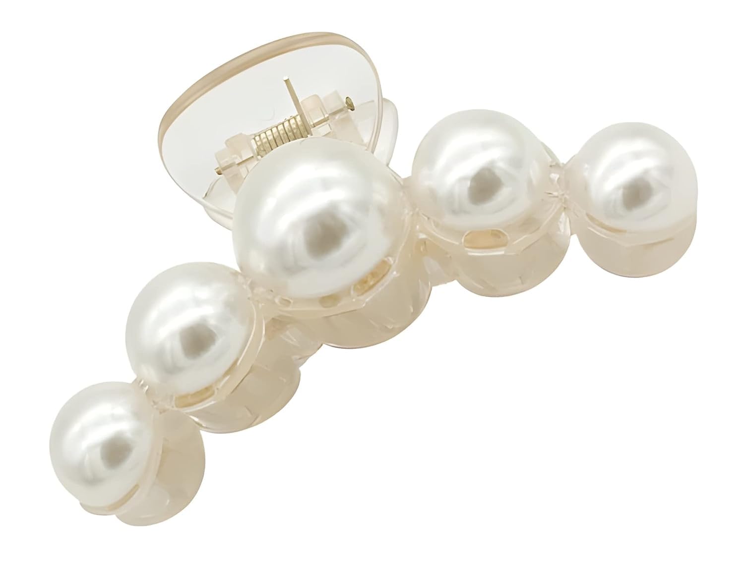 Korean Fashion Large Pearl Hair Claw Clips for Women - Stylish Hair Barrettes & Jaw Clips for Long Hair (Set of 1) - Perfect for Weddings, Parties & Everyday Elegant Hairstyles