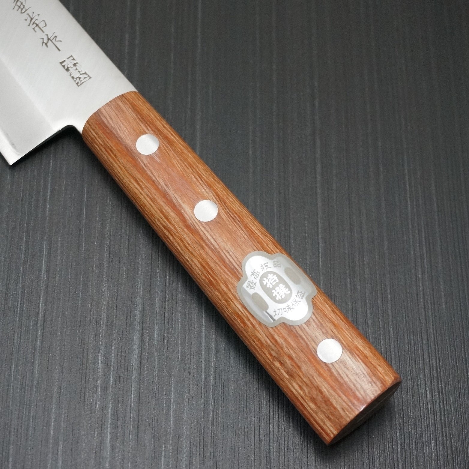 Premium Kanetsune Seki Japanese Santoku Knife - 165mm Carbon Clad Stainless Steel Blade - Perfect for Slicing, Dicing & Chopping Vegetables, Meat & Fish