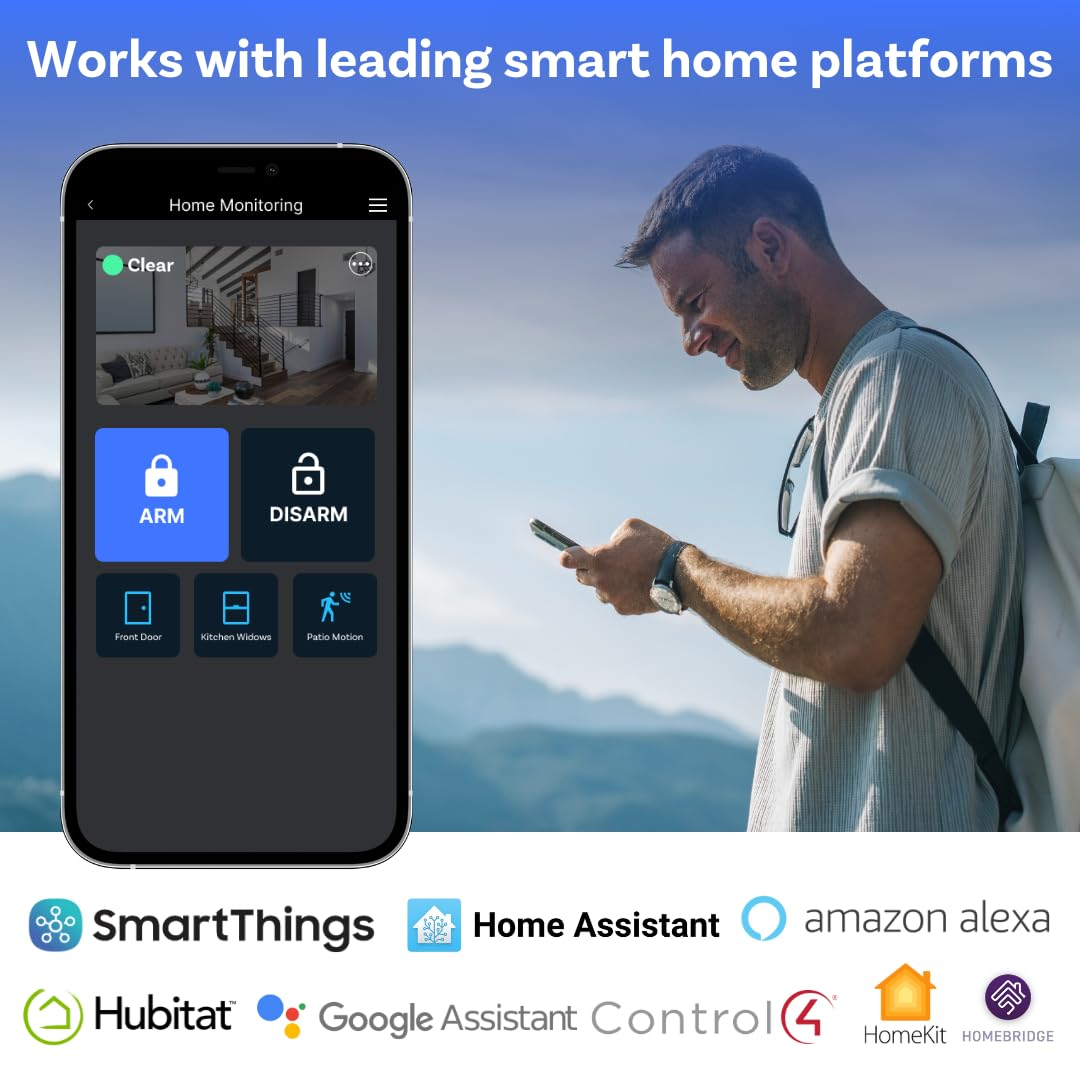 18-Zone Wired Smart Alarm Panel Kit - Konnected Alarm Panel for Smart Home Security | Works with SmartThings, Alexa & Home Assistant | No Batteries or Monthly Fees | Wi-Fi Enabled | Perfect for Home Automation & DIY Security Upgrades