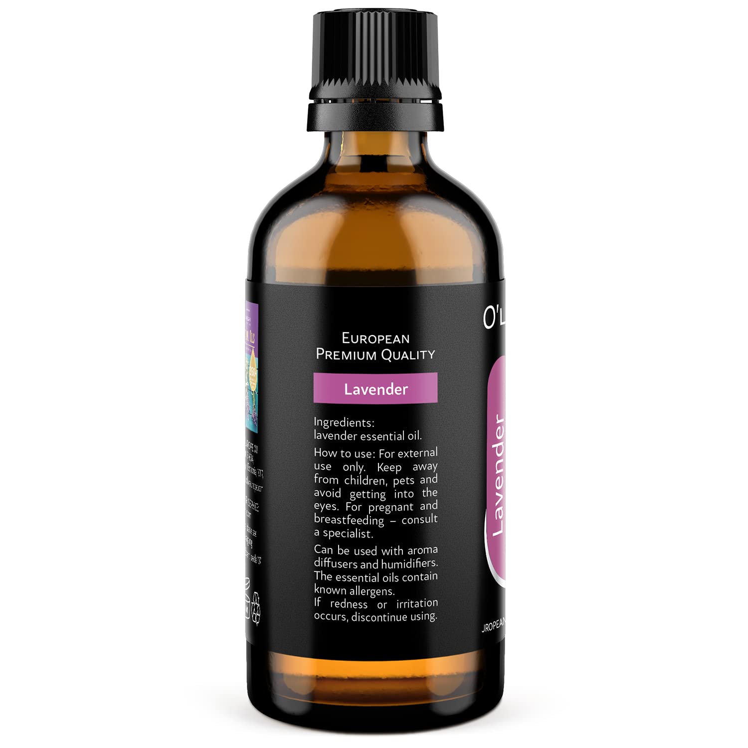 **O'linear Pure Lavender Essential Oil - 3.4 FL Oz Aromatherapy Oil for Stress Relief, Diffuser, Humidifier & Candle Making - Promotes Relaxation & Deep Sleep - Perfect for Bedroom, Spa & Home Wellness**