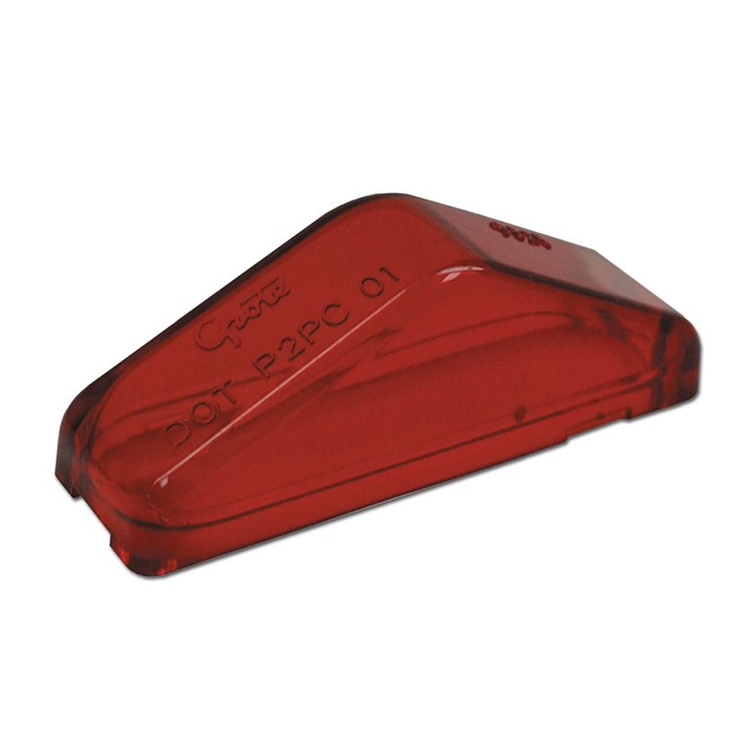 Grote 93252 Red Clearance Marker Replacement Lenses (Peak Lens) - Heavy Duty Truck & Trailer Safety Lights for Improved Visibility in Low Light Conditions