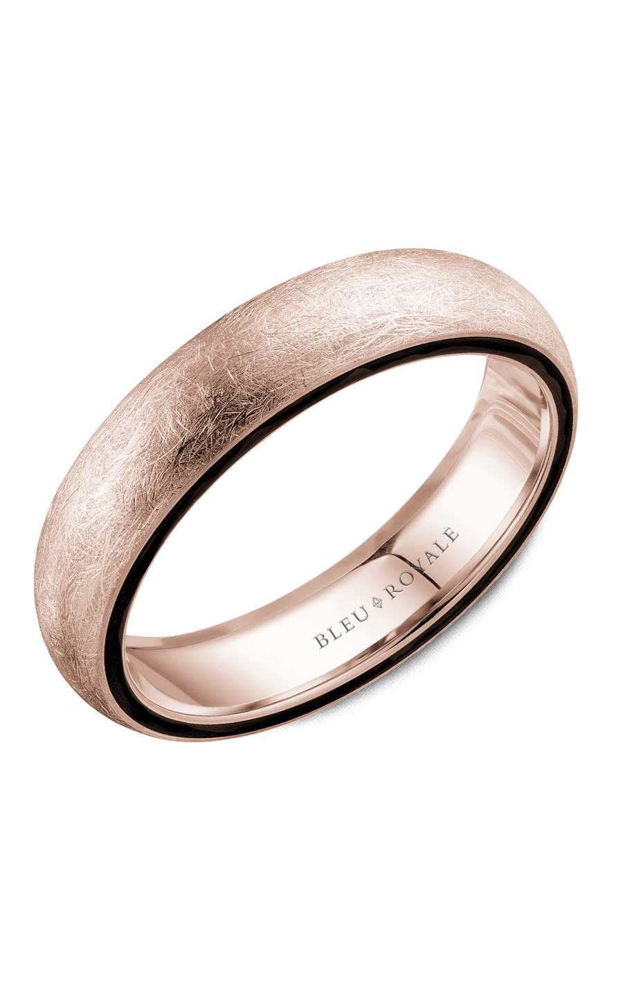 Bleu Royale Men's Wedding Band Ring RYL 063R5 - 14K White Gold Classic Comfort Fit Ring for Grooms, Engagement & Anniversary Gifts